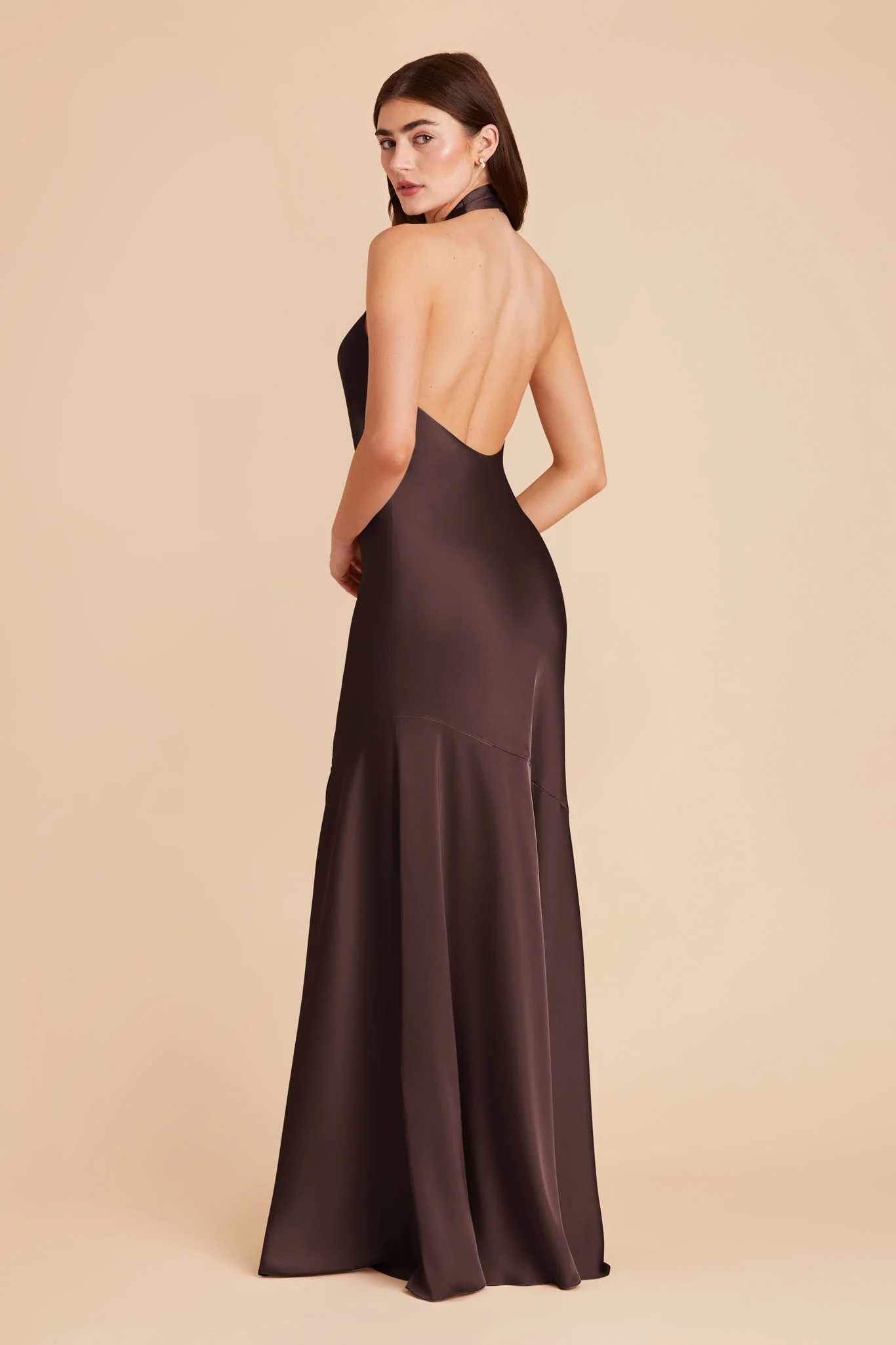 Matte Satin Espresso Dress - XNAUWBI
