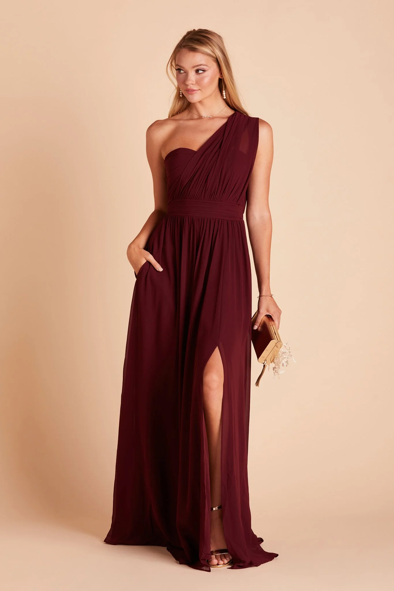 Chiffon Cabernet Dress - XNAUWBI