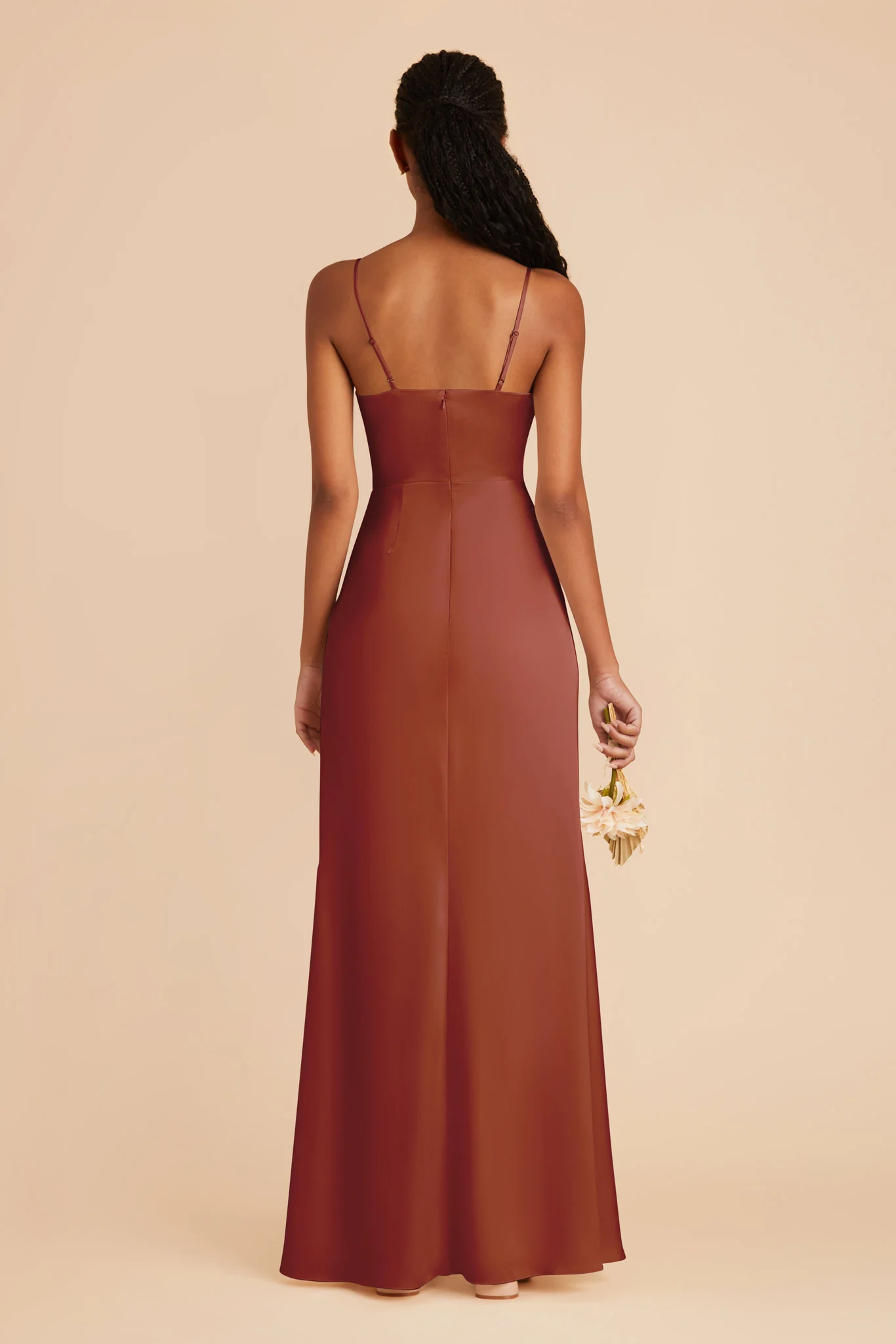 Matte Satin Auburn Dress - XNAUWBI