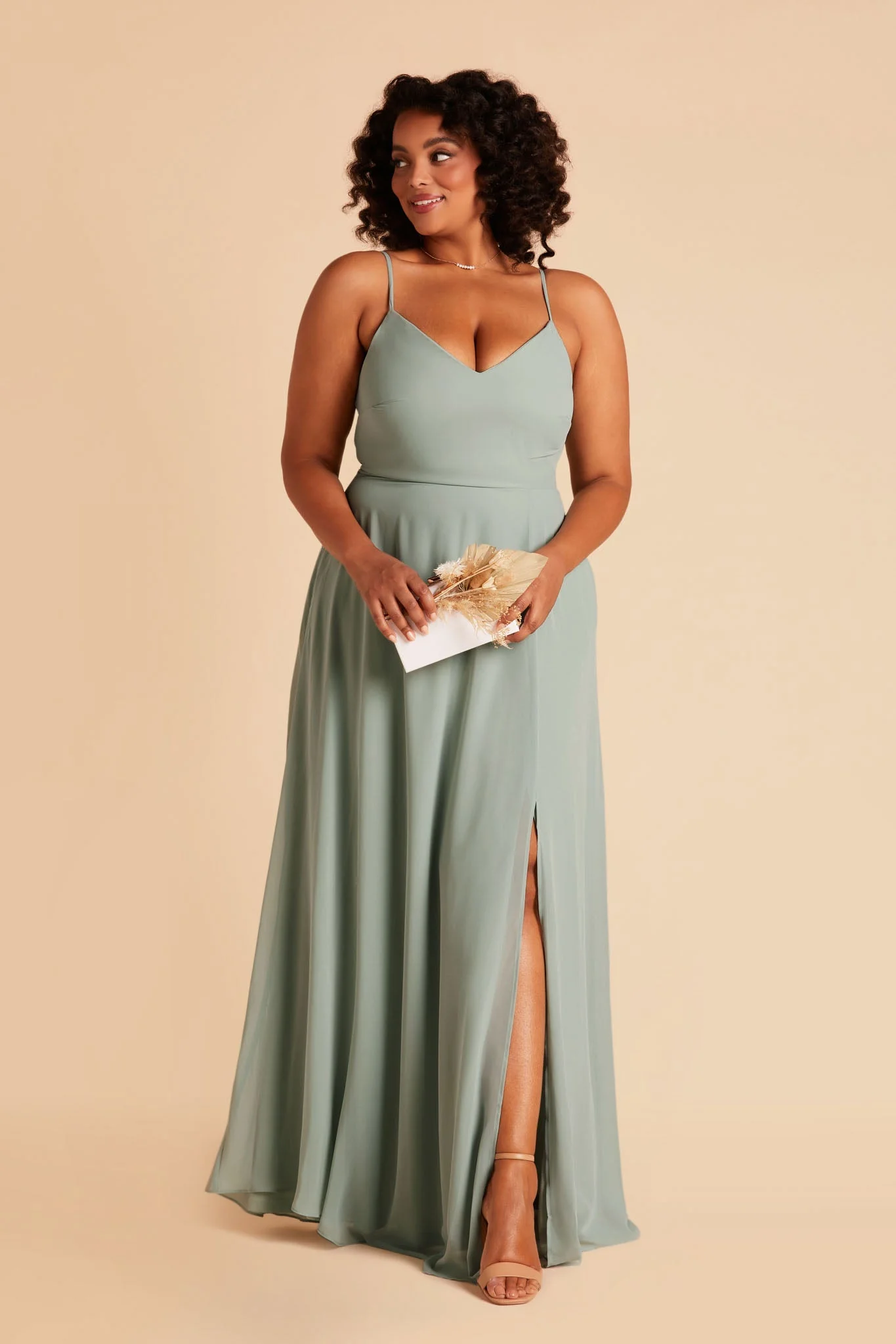 Chiffon Sage Dress - XNAUWBI