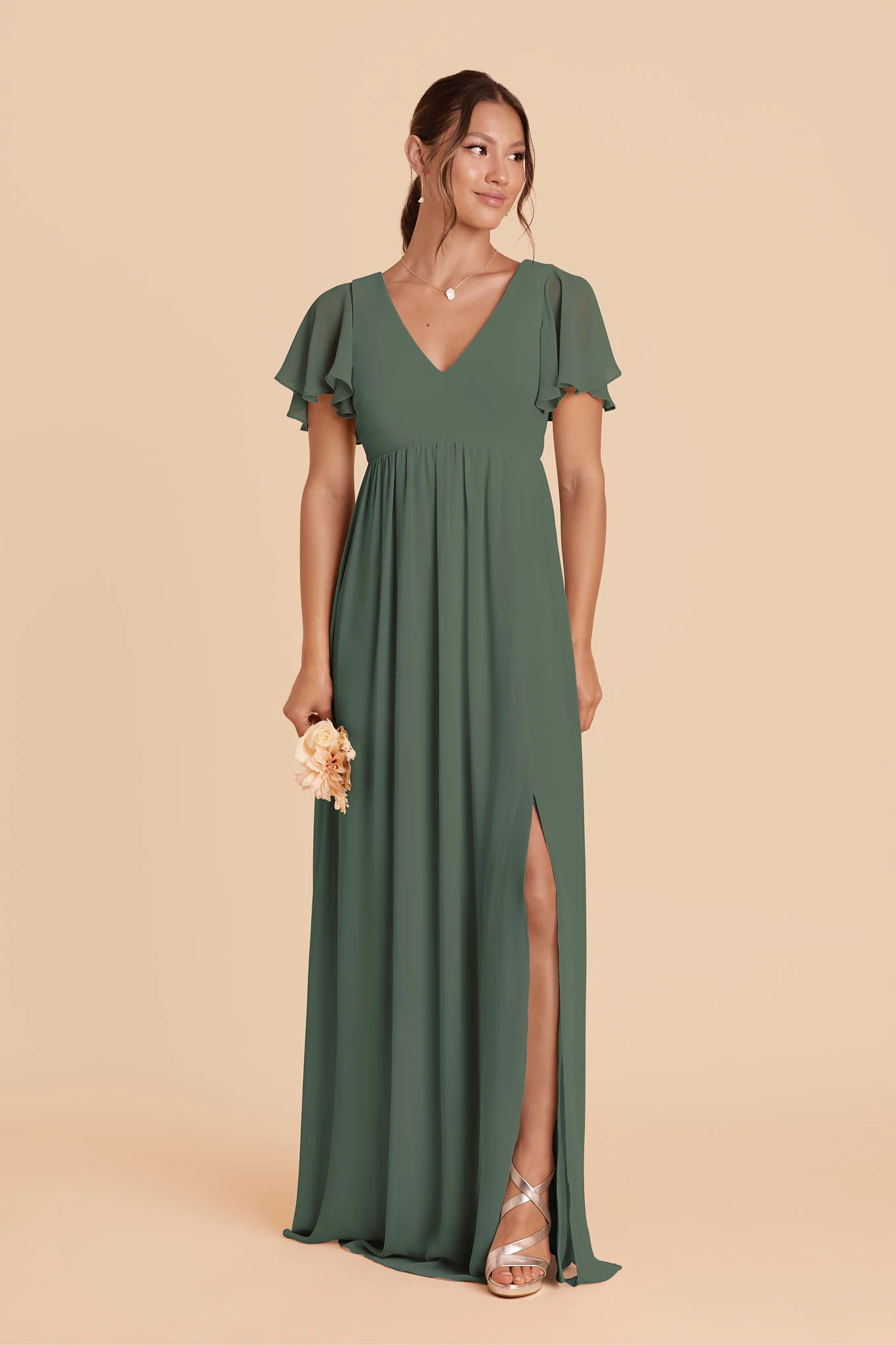 Chiffon Eucalyptus Dress - XNAUWBI