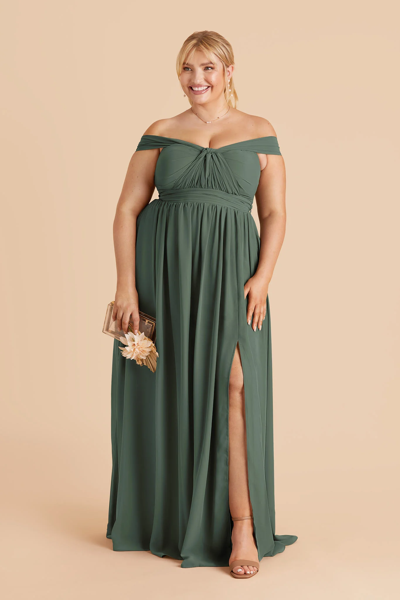 Chiffon Eucalyptus Dress - XNAUWBI