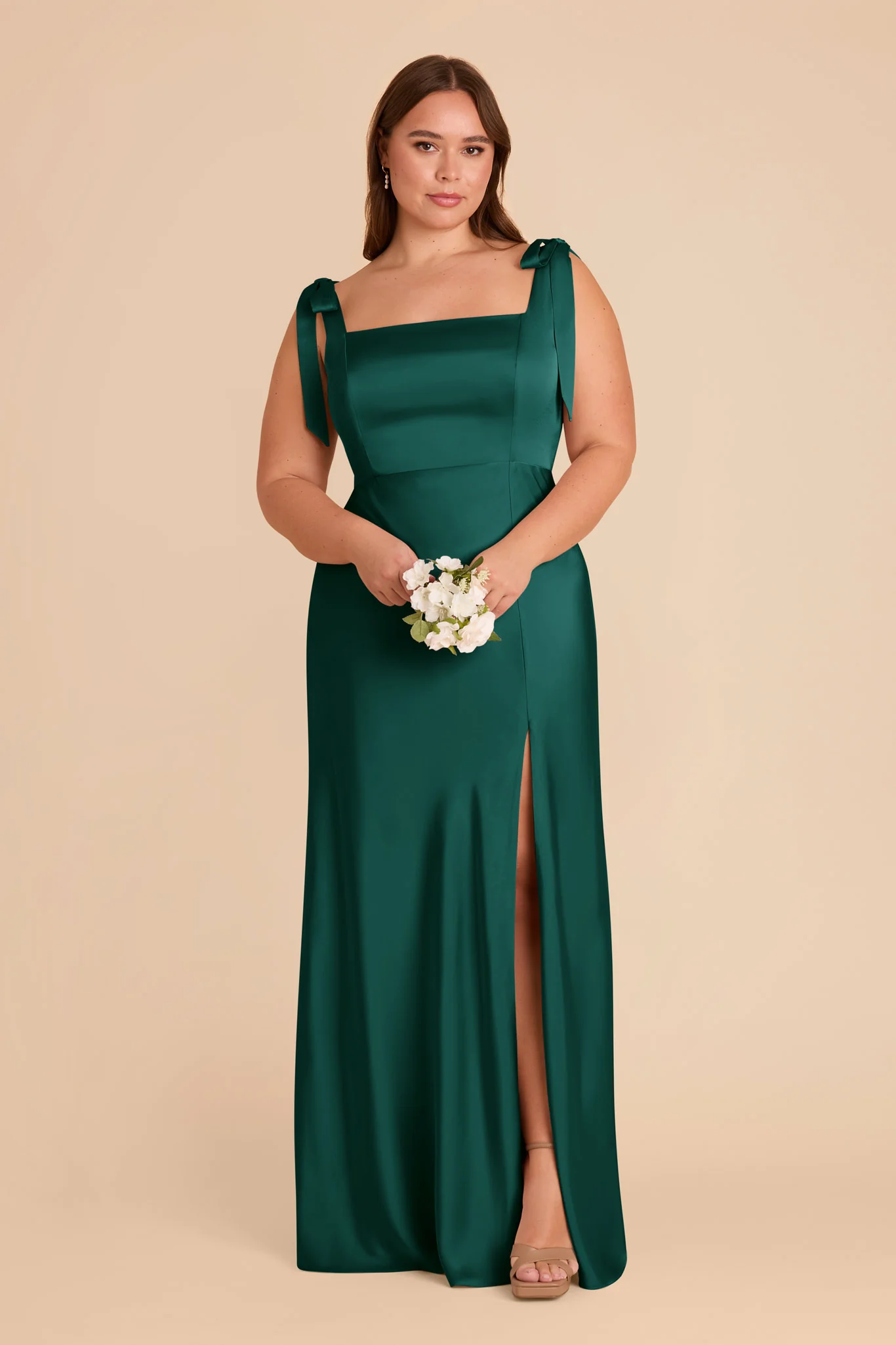 Matte Satin Emerald Dress - XNAUWBI
