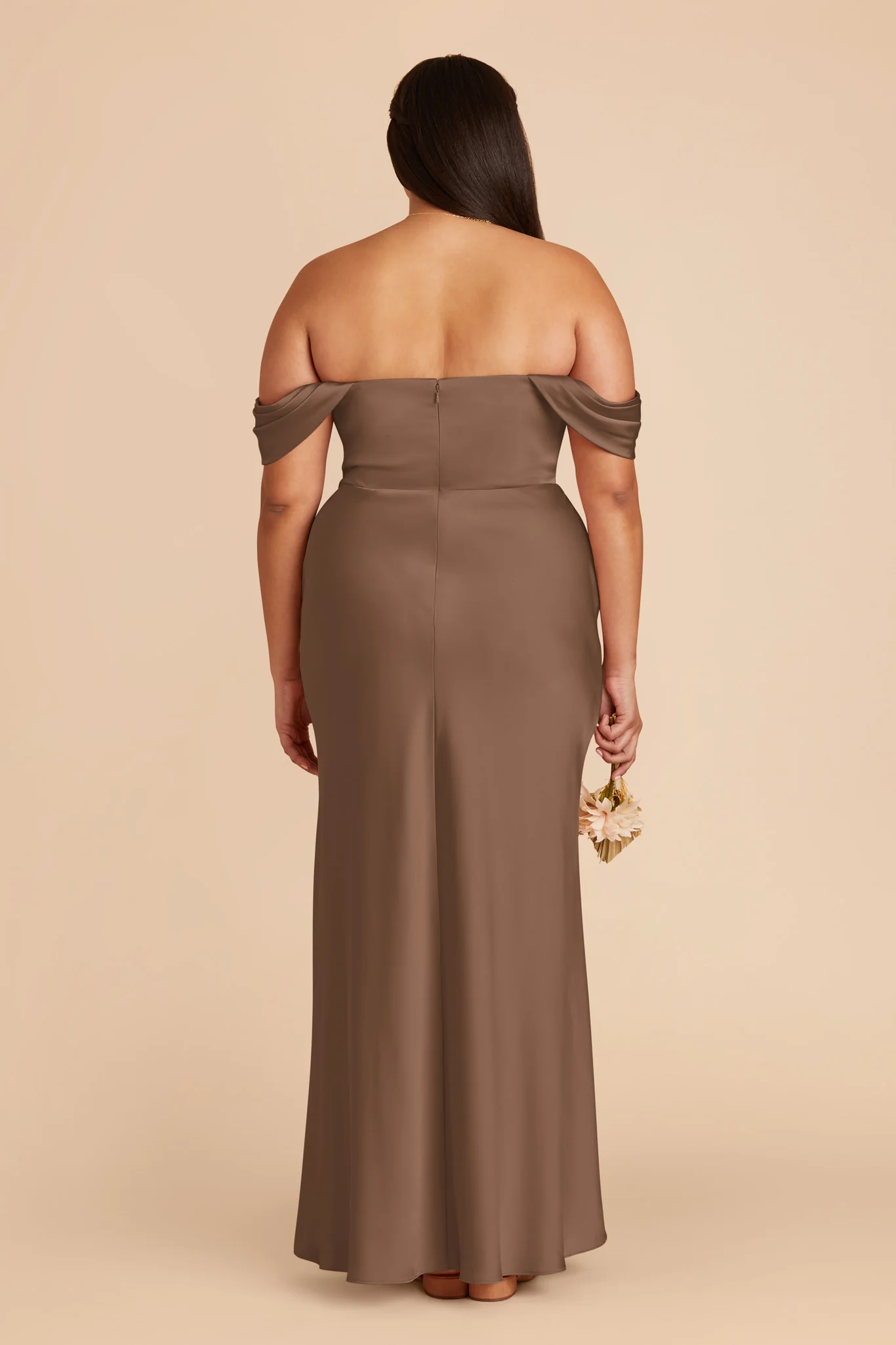 Matte Satin Mocha Dress - XNAUWBI
