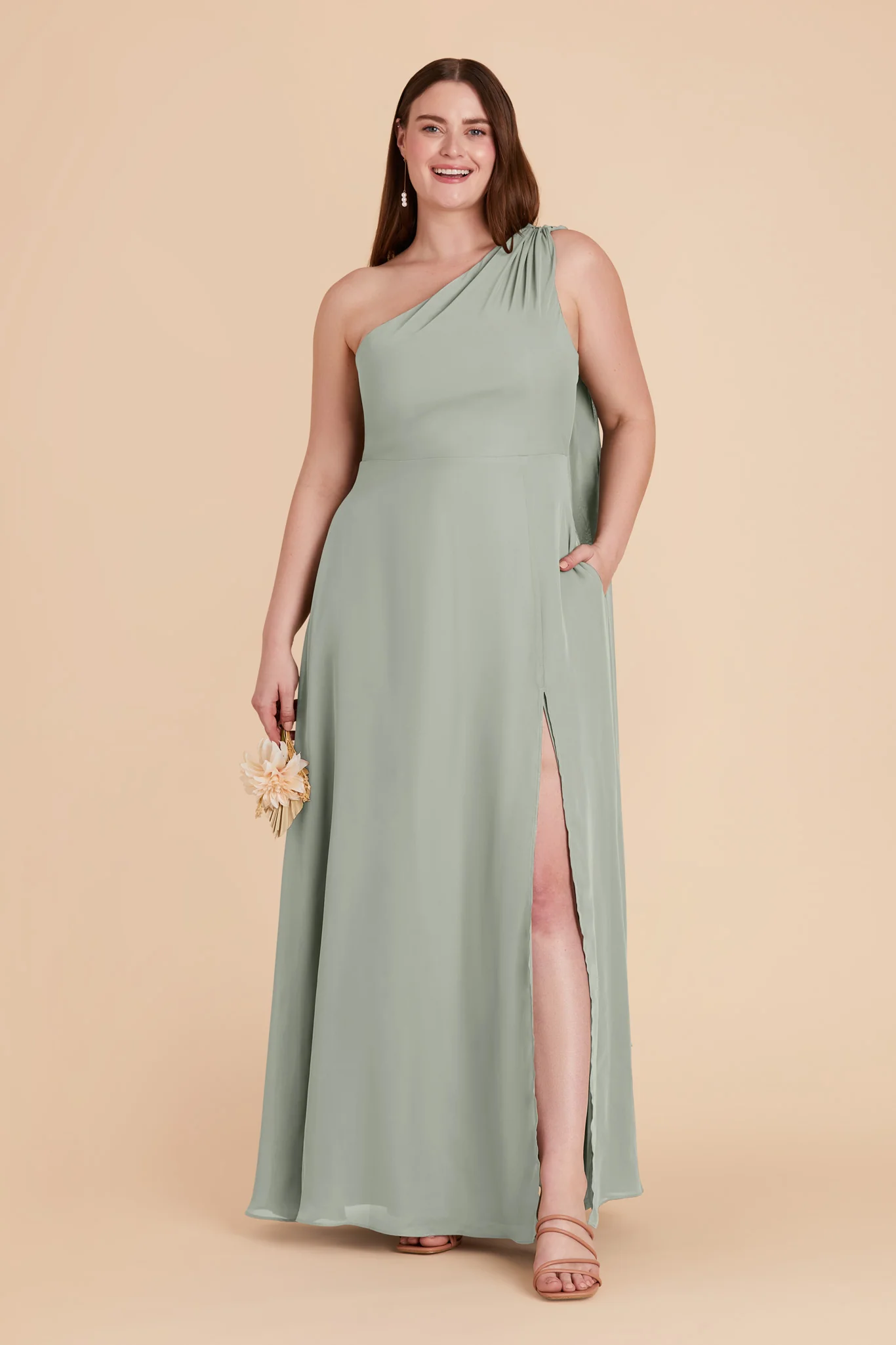 Chiffon Sage Dress - XNAUWBI