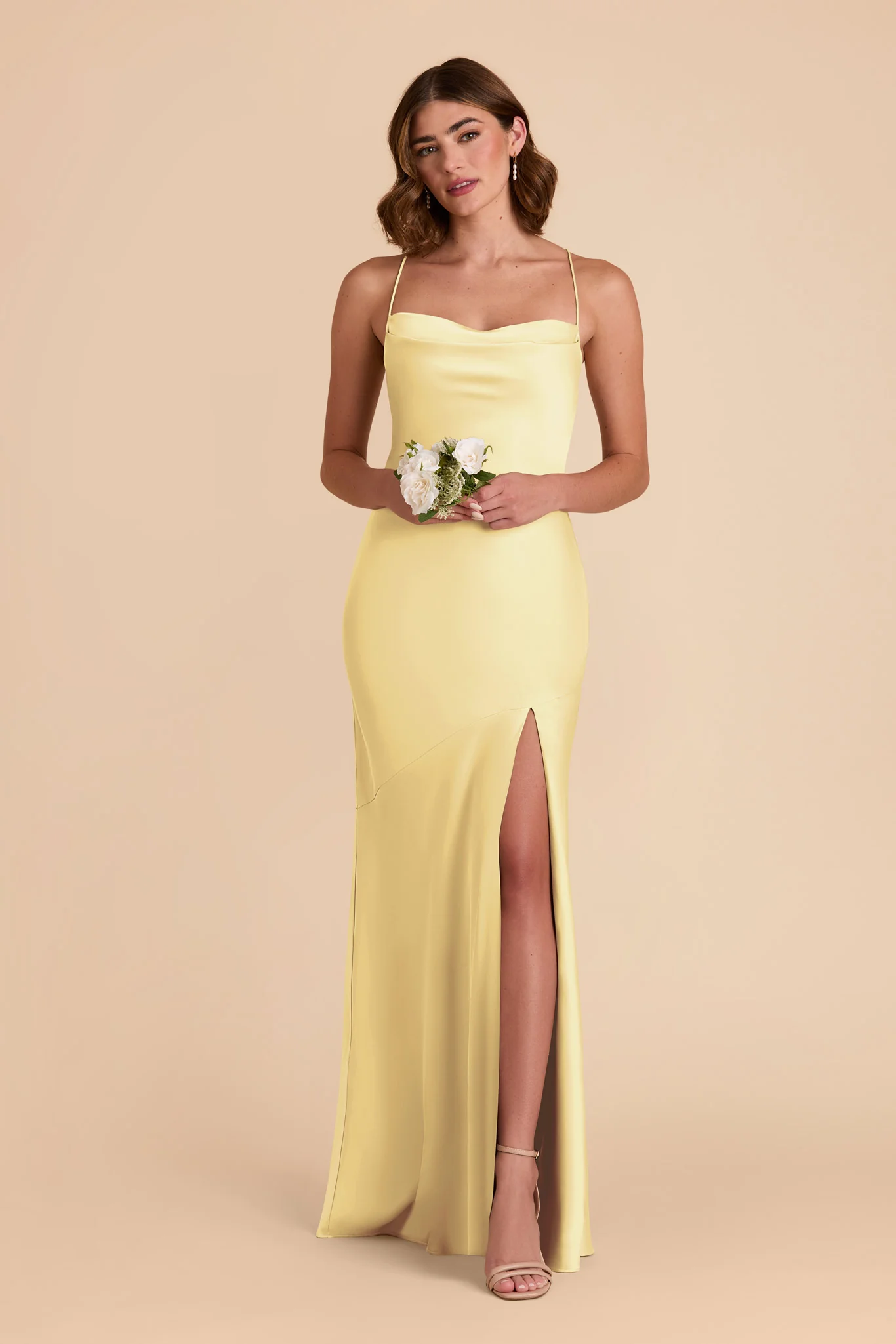 Matte Satin Lemon Sorbet Dress - XNAUWBI