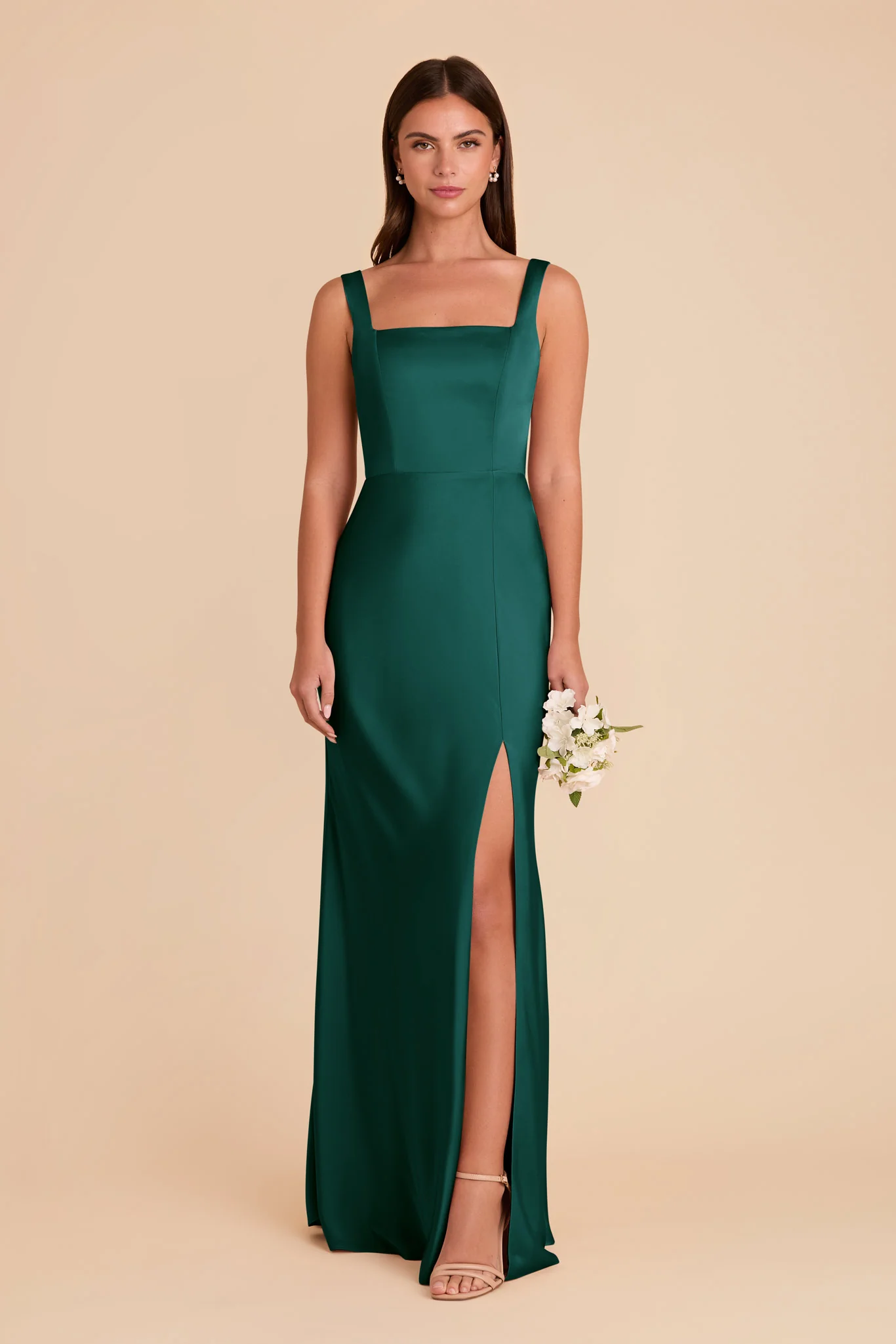 Matte Satin Emerald Dress - XNAUWBI