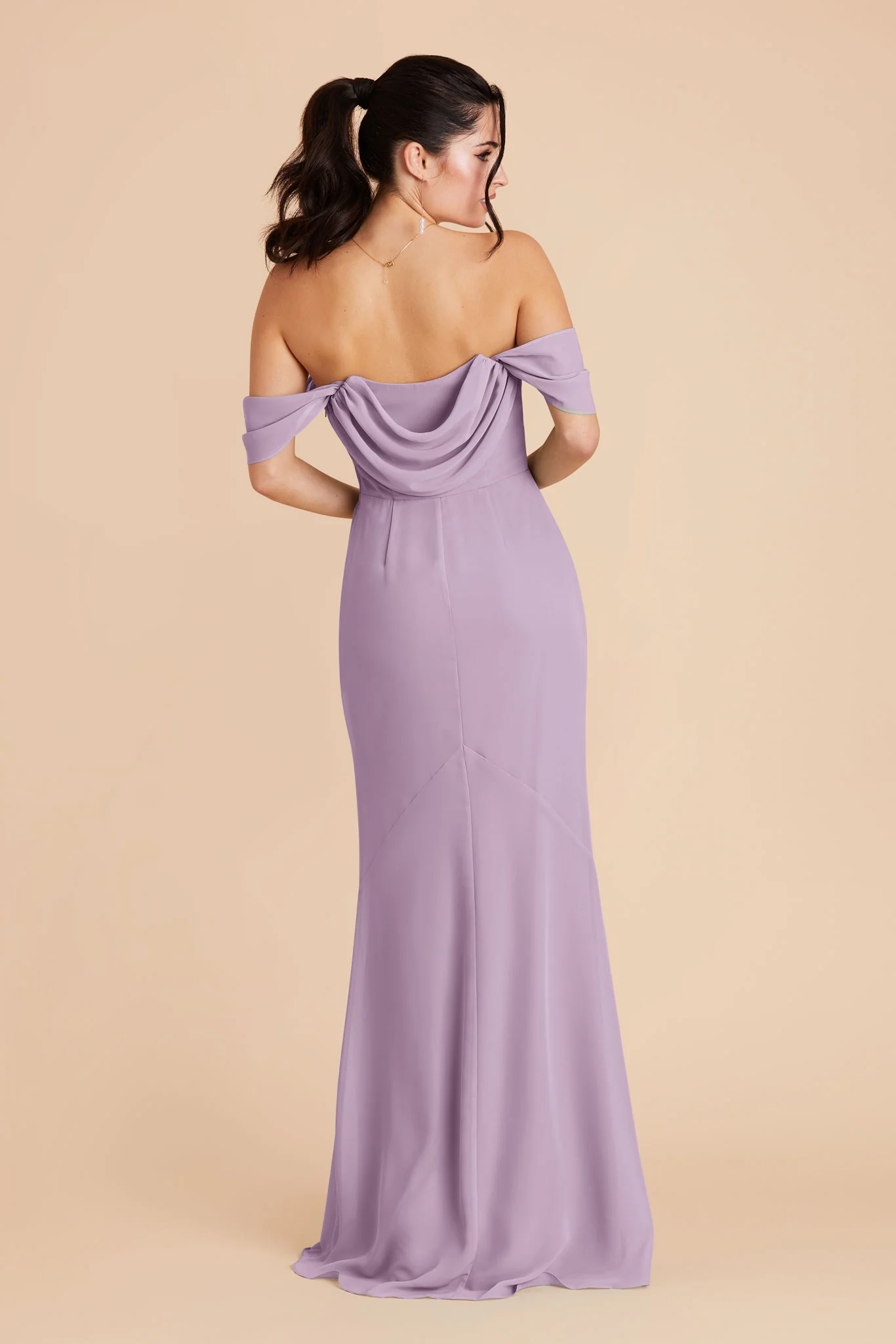 Chiffon Lavender Dress - XNAUWBI