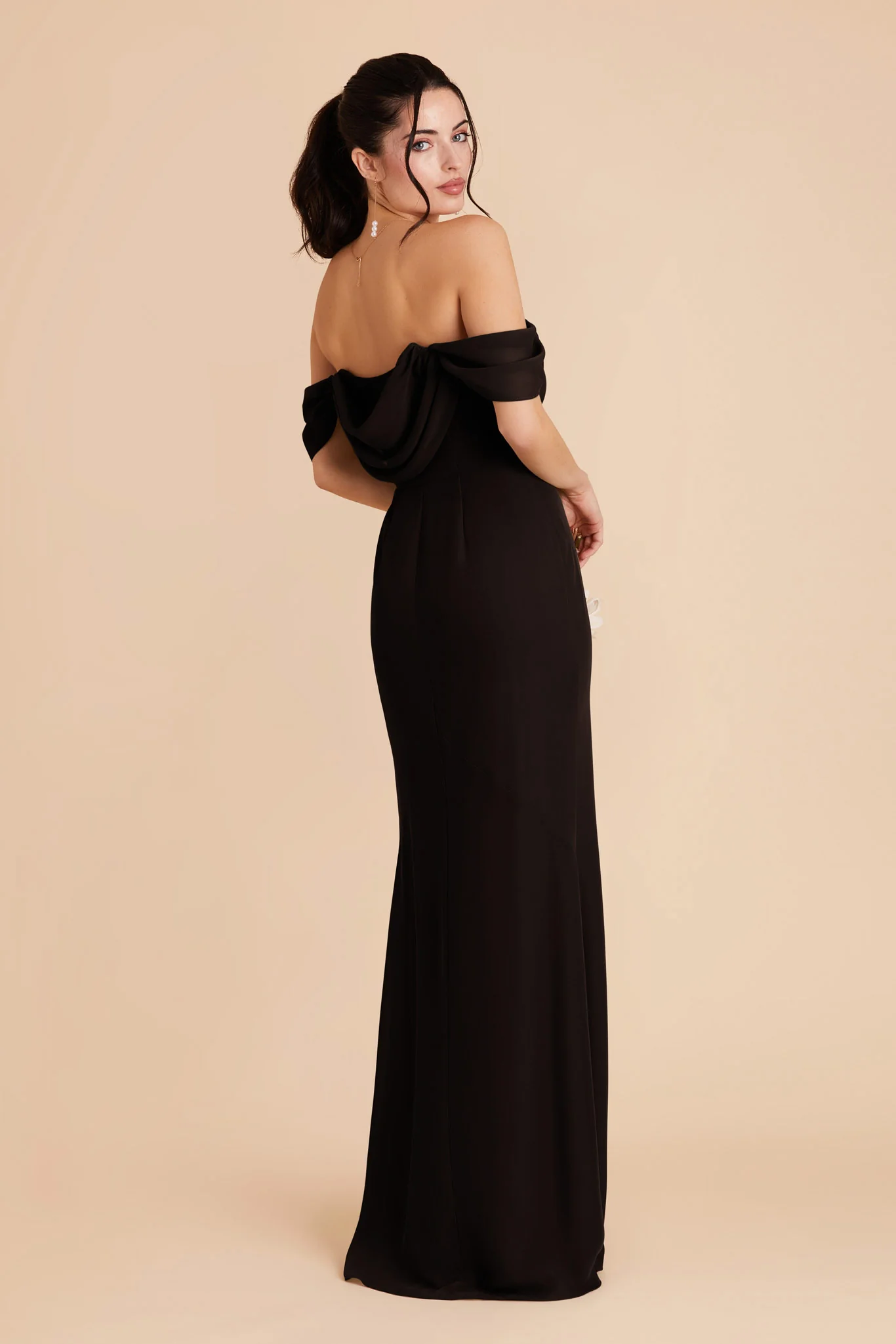 Chiffon Black Dress - XNAUWBI