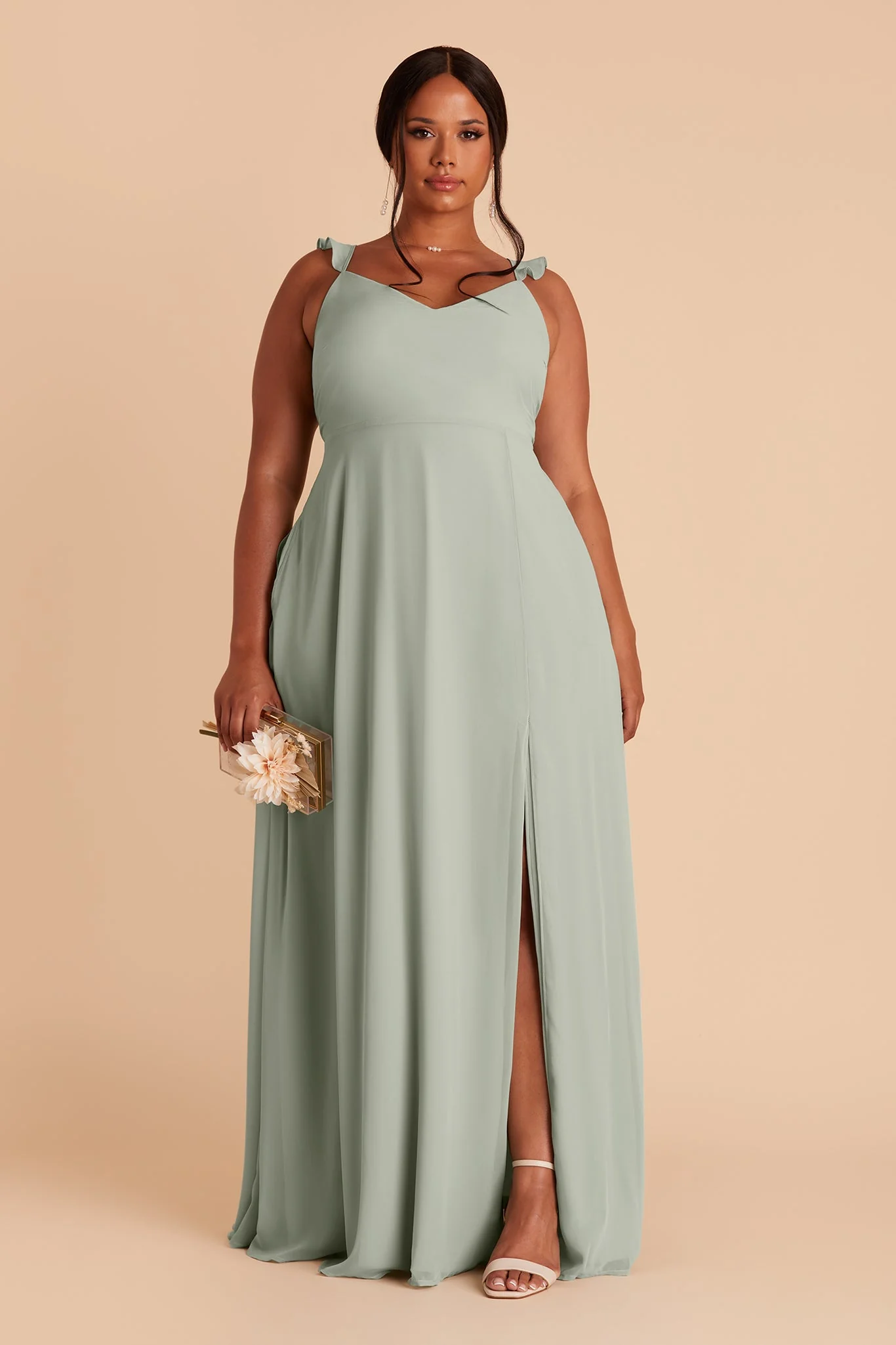 Chiffon Sage Dress - XNAUWBI
