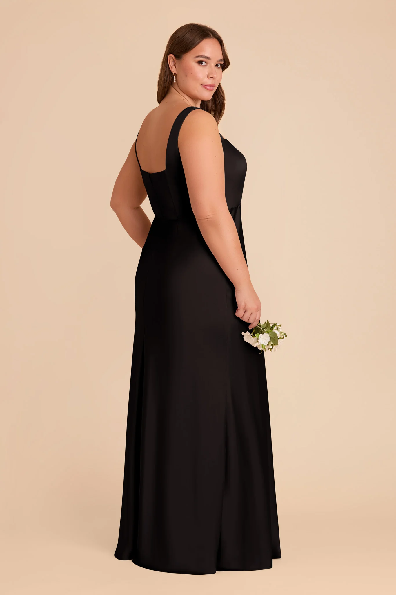 Matte Satin Black Dress - XNAUWBI