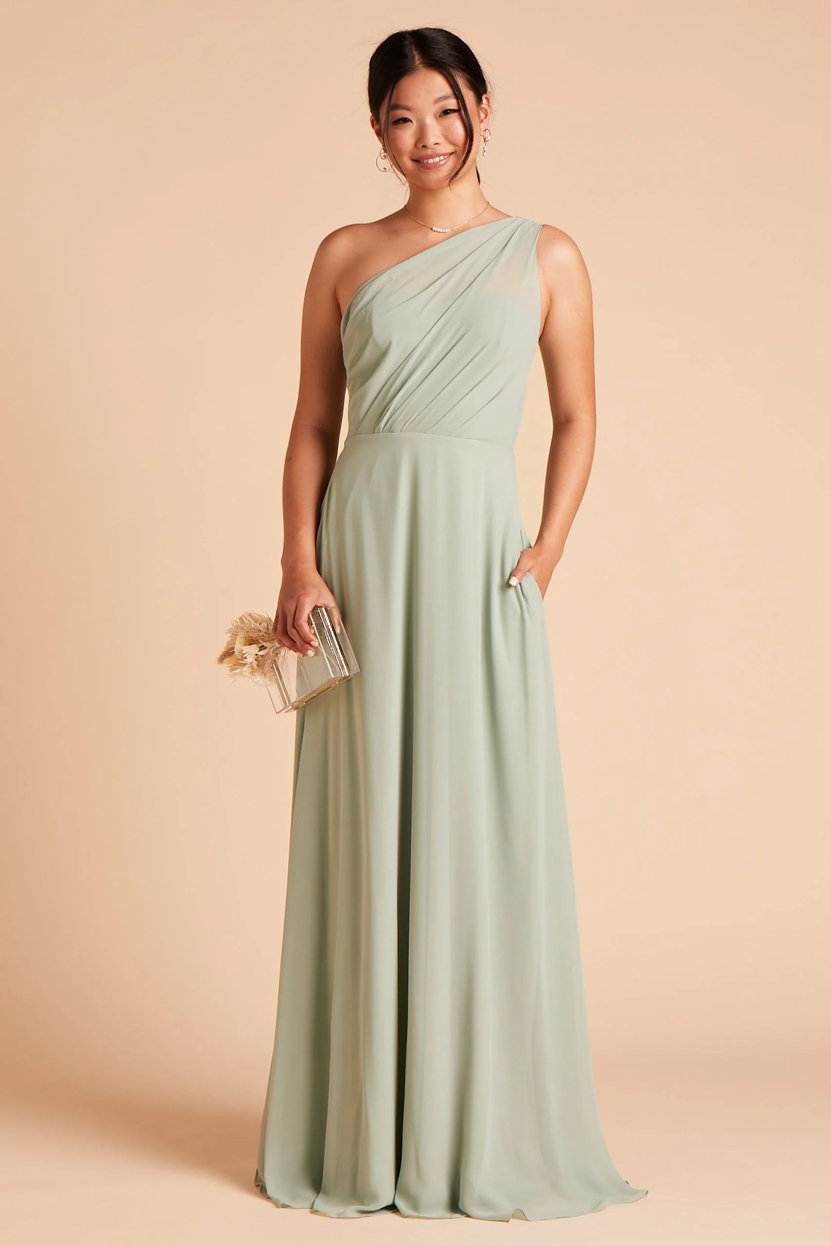 Chiffon Sage Dress - XNAUWBI