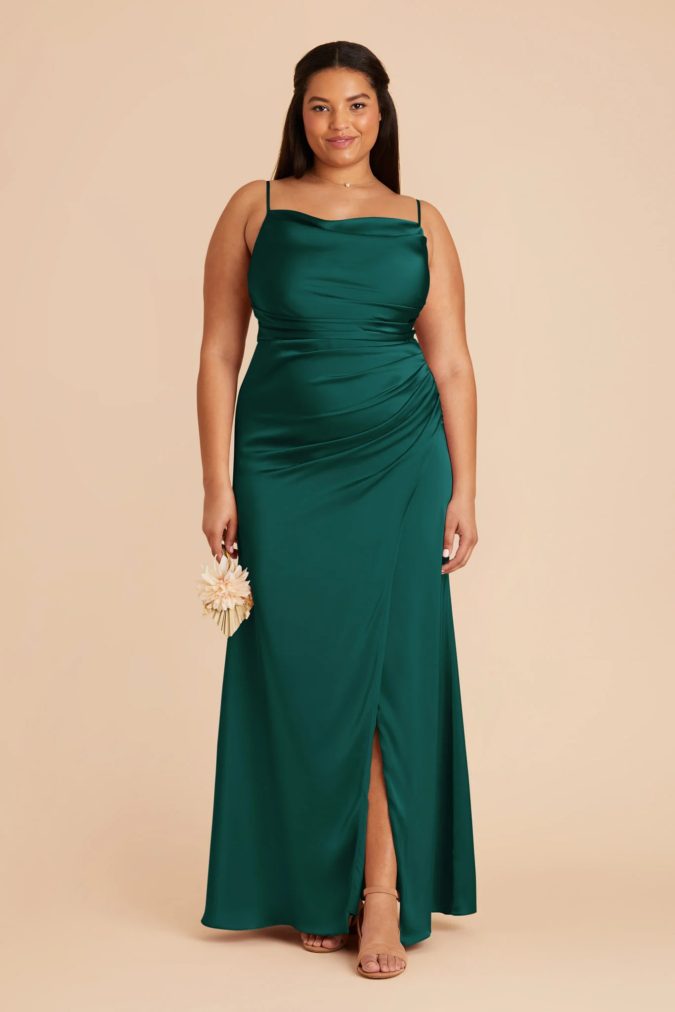Matte Satin Emerald Dress - XNAUWBI