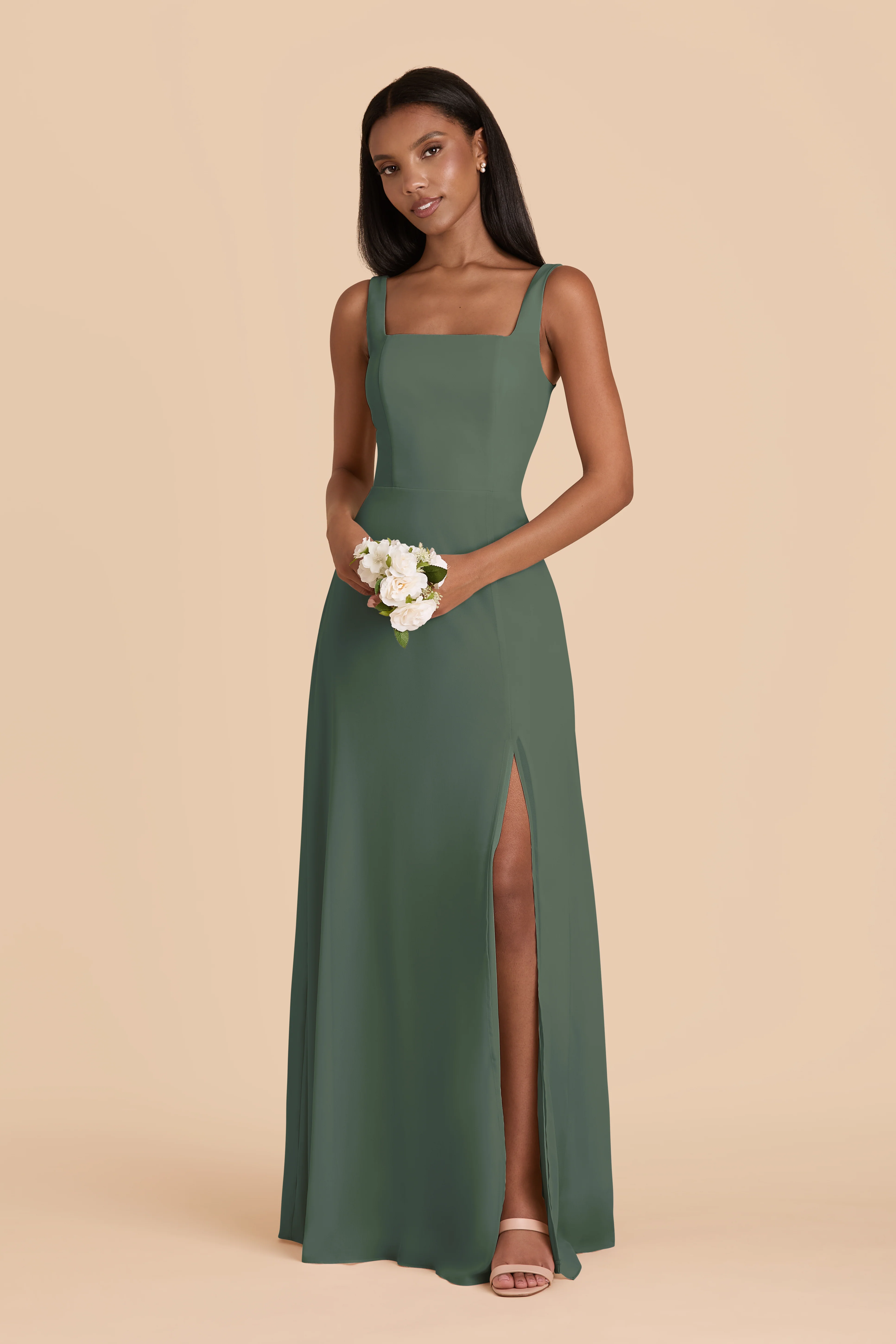 Chiffon Eucalyptus Dress - XNAUWBI