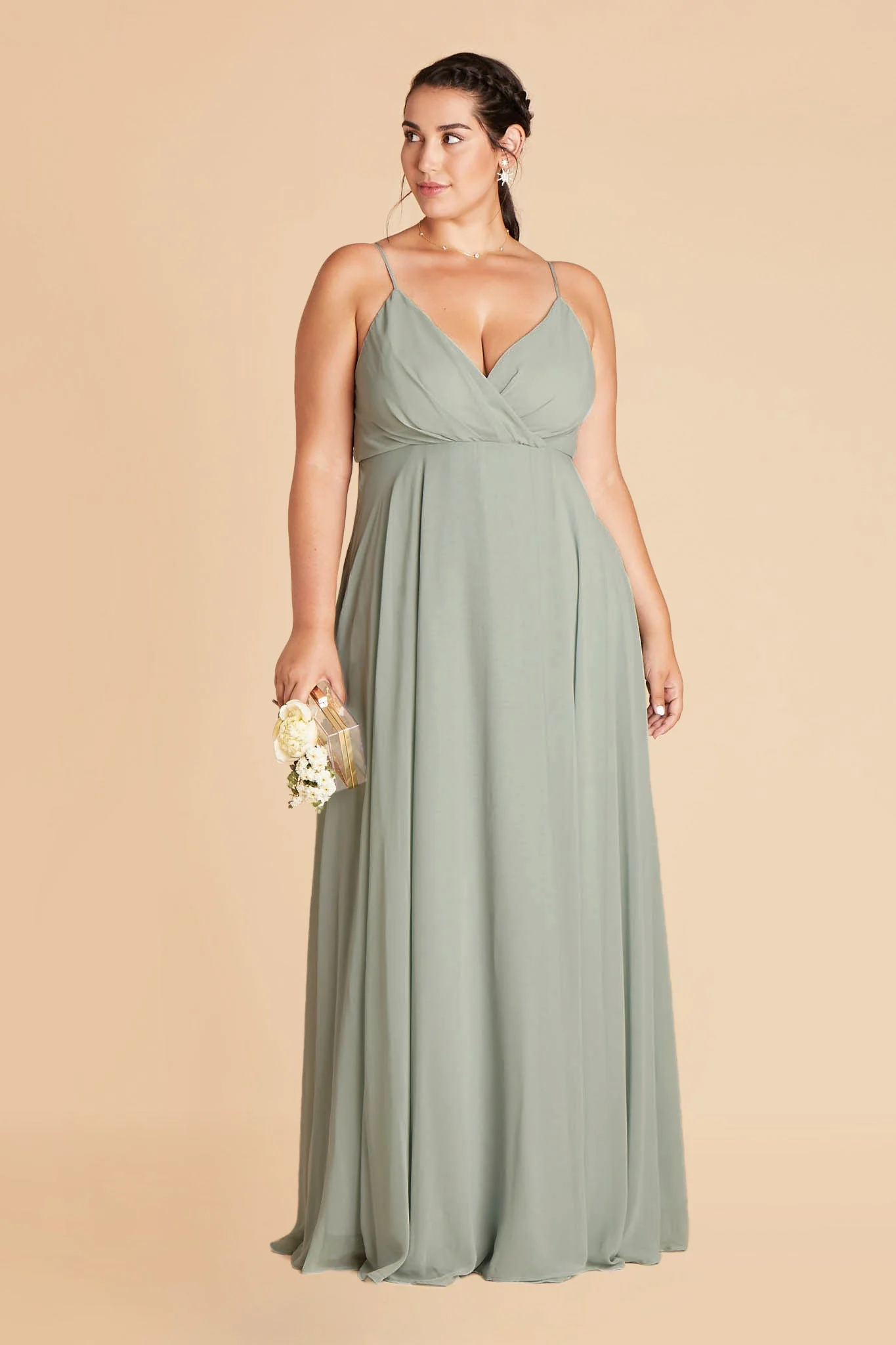 Chiffon Sage Dress - XNAUWBI