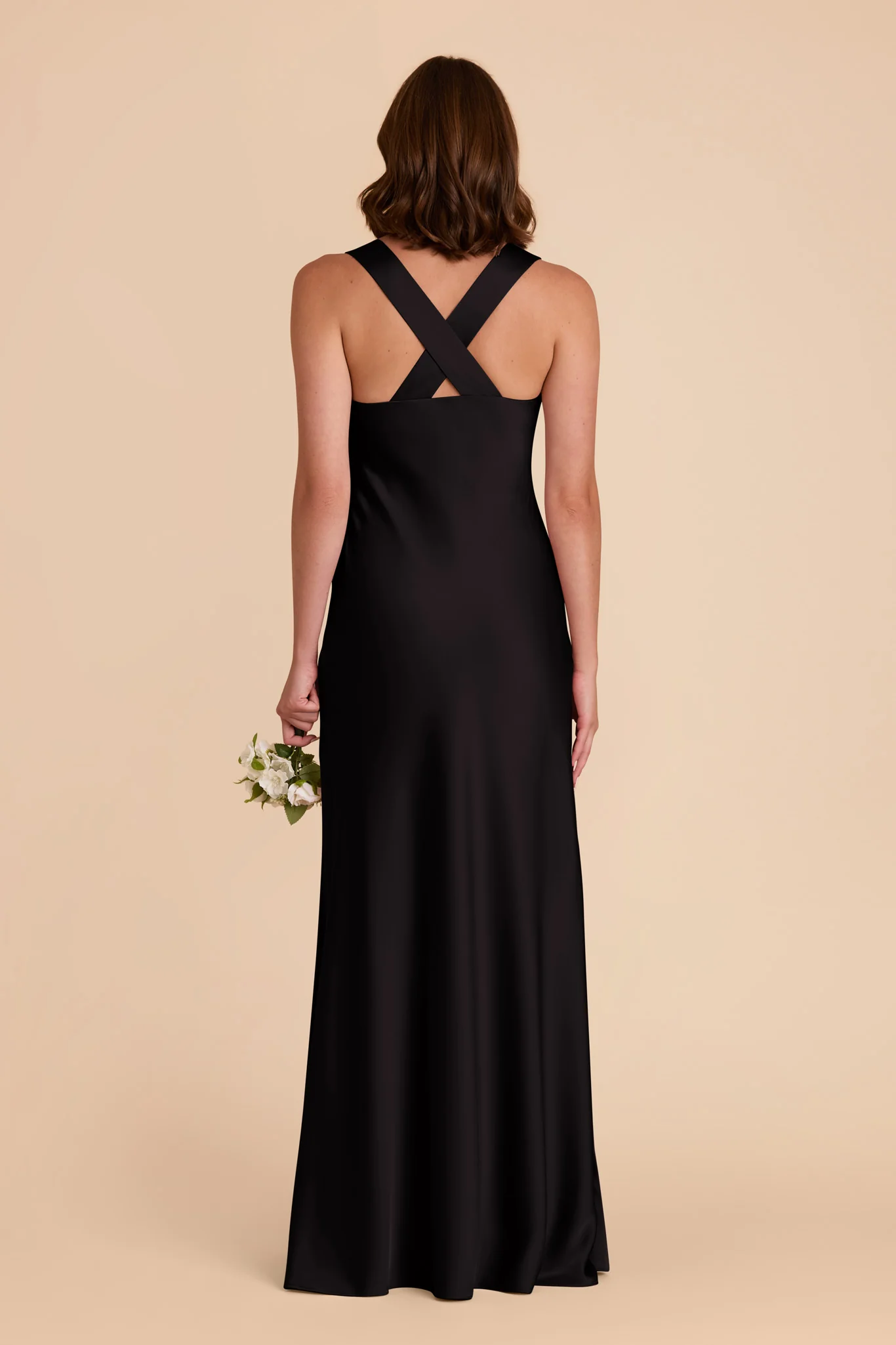 Matte Satin Black Dress - XNAUWBI