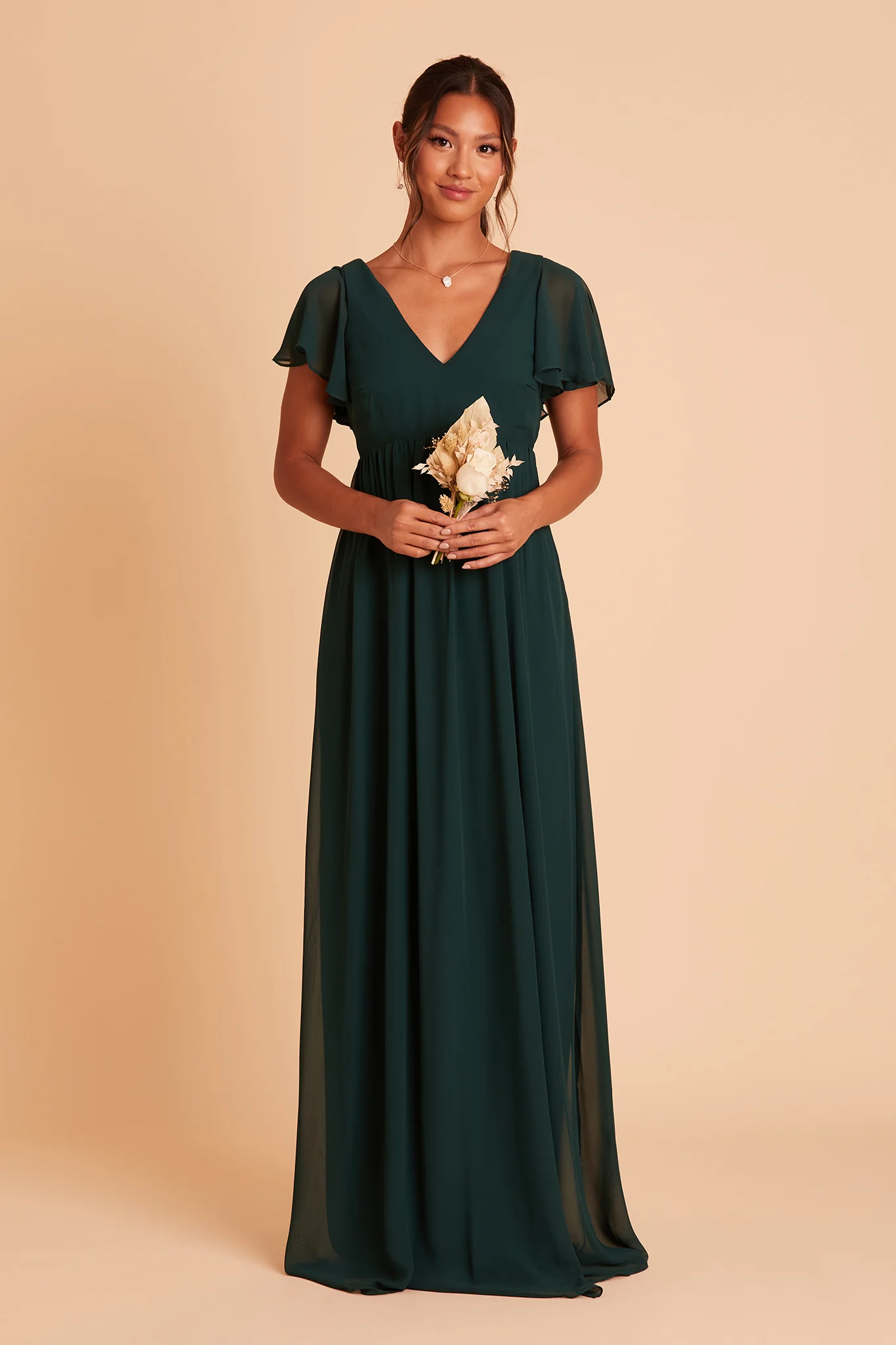 Chiffon Emerald Dress - XNAUWBI