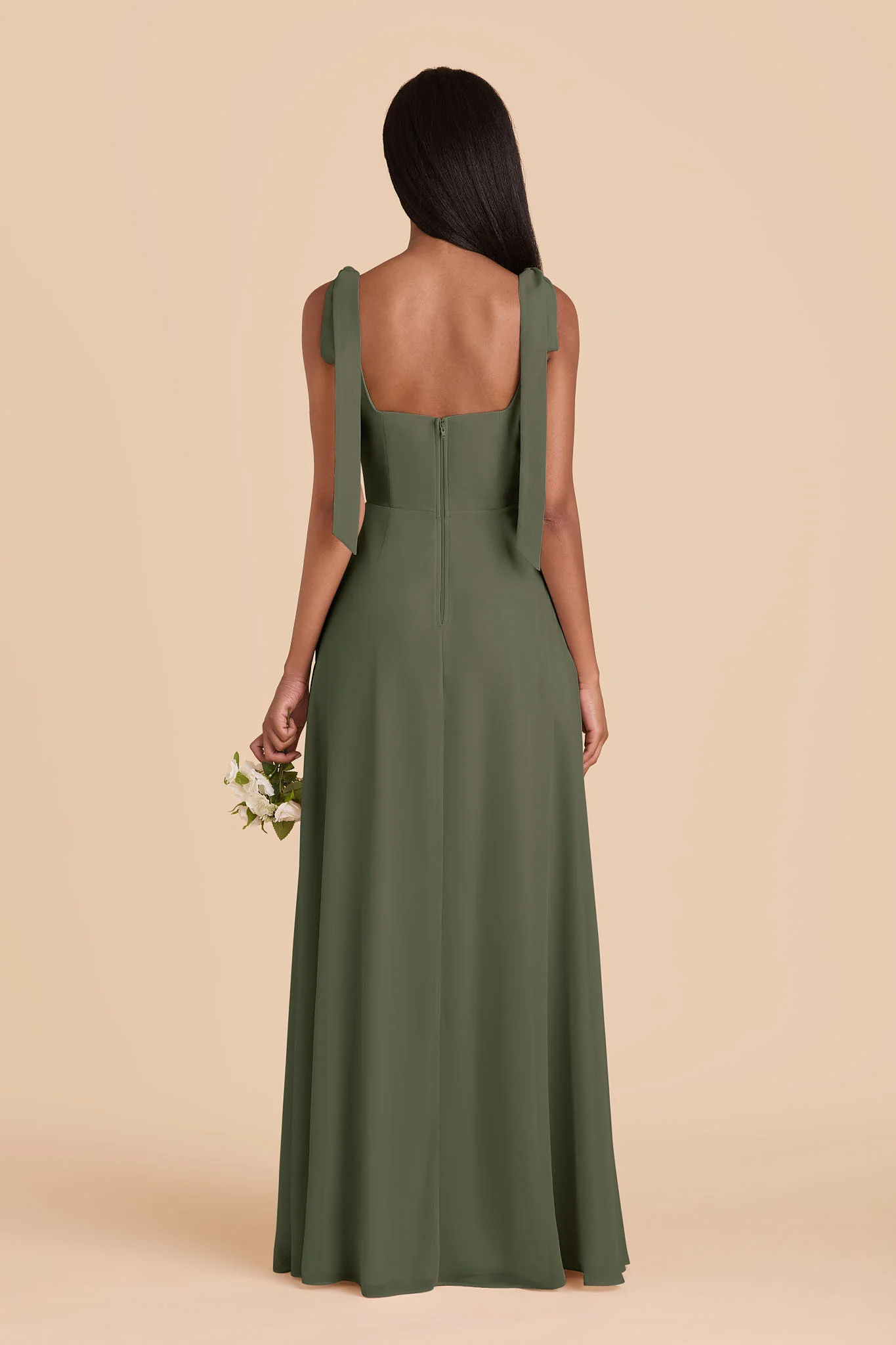 Chiffon Olive Dress - XNAUWBI