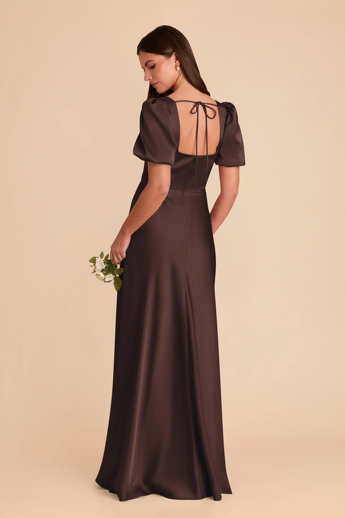 Matte Satin Espresso Dress - XNAUWBI