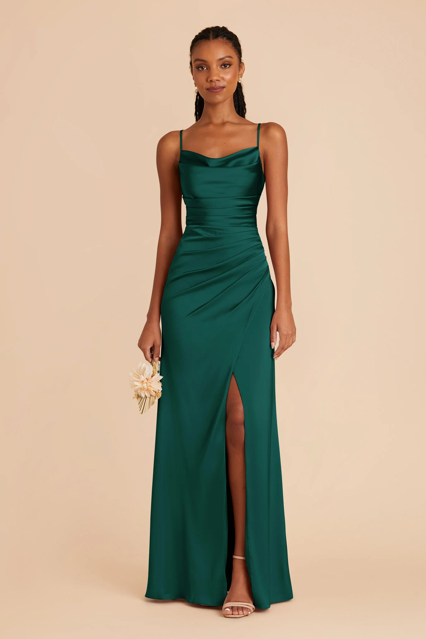 Matte Satin Emerald Dress - XNAUWBI