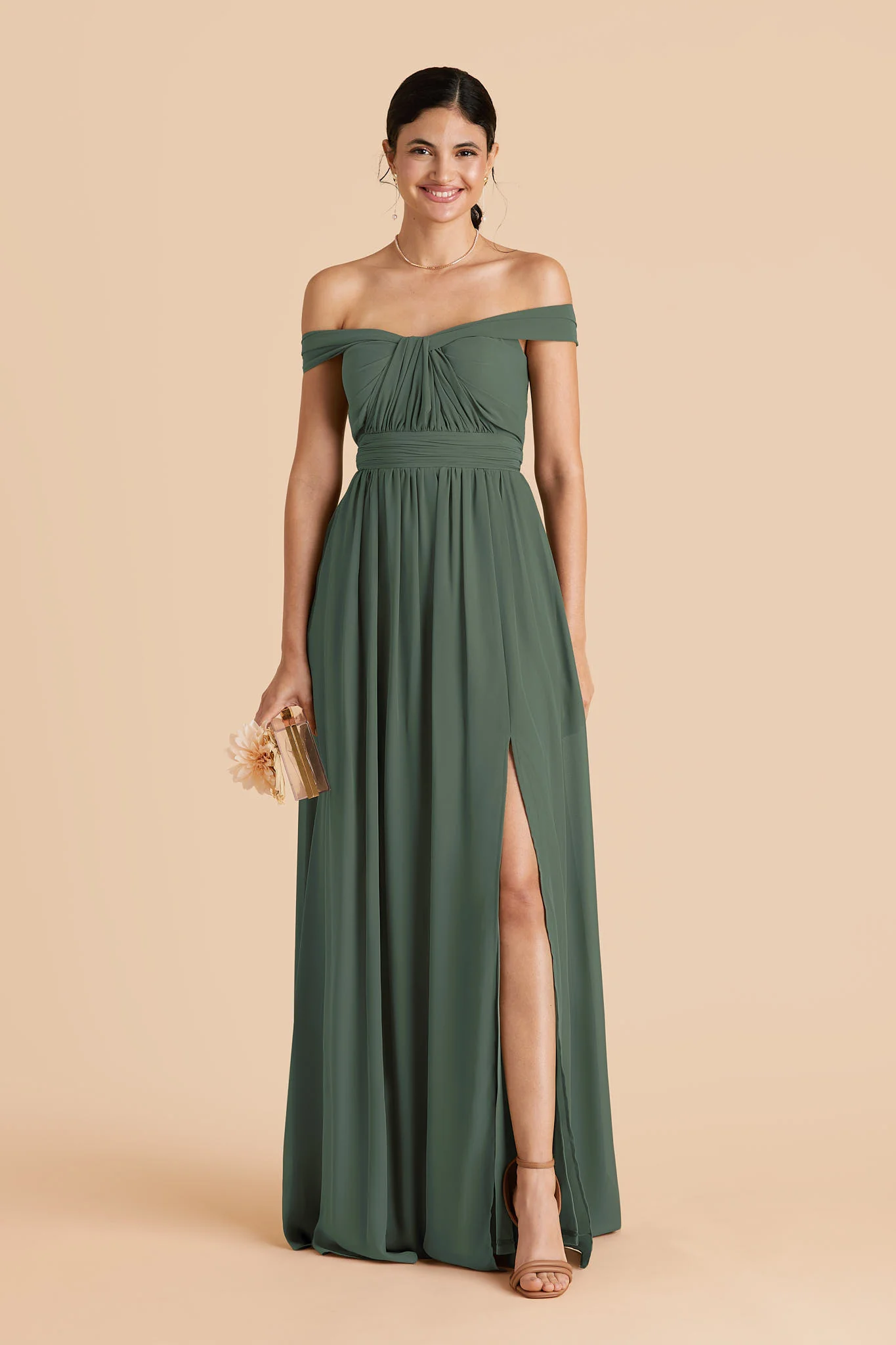 Chiffon Eucalyptus Dress - XNAUWBI