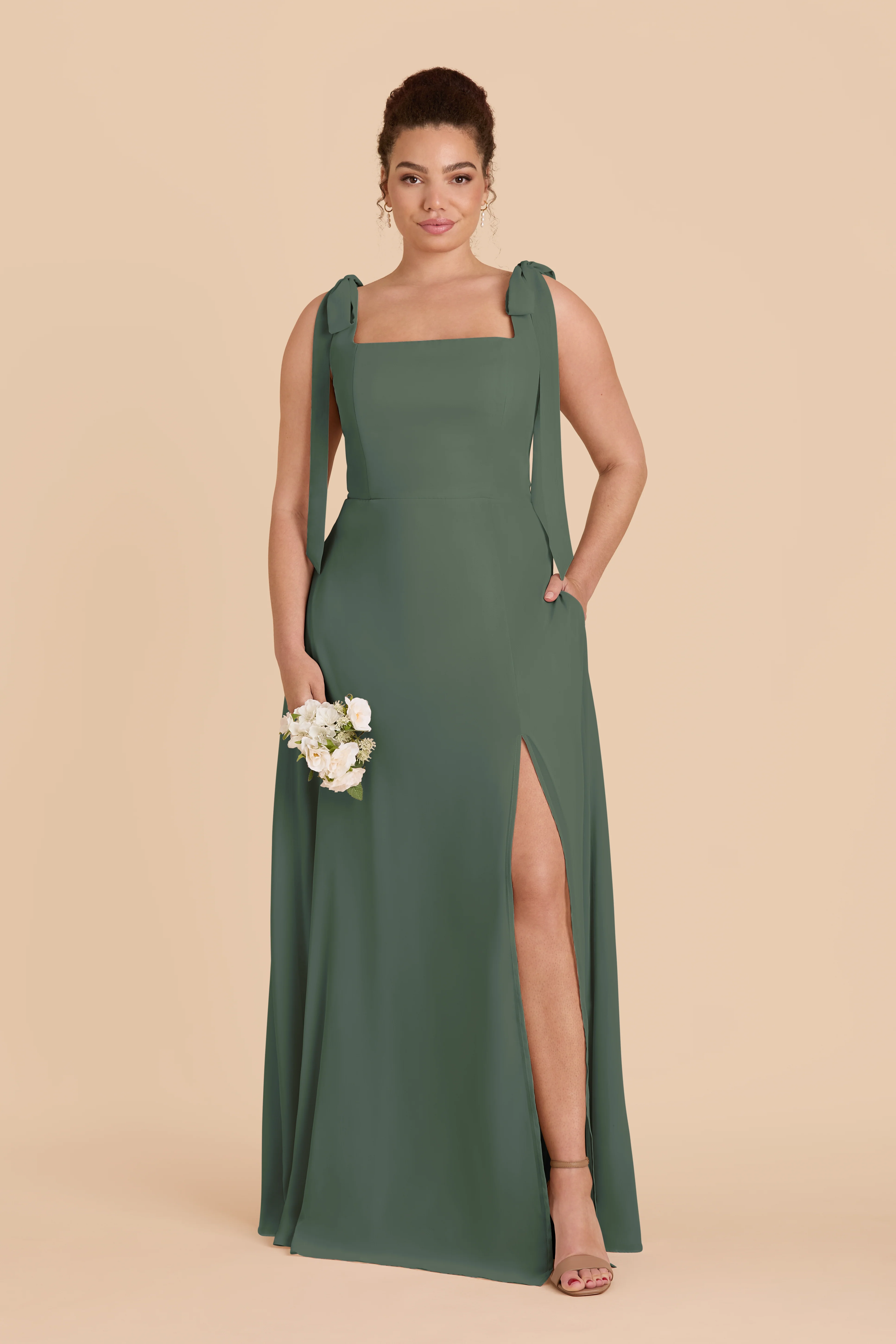 Chiffon Eucalyptus Dress - XNAUWBI
