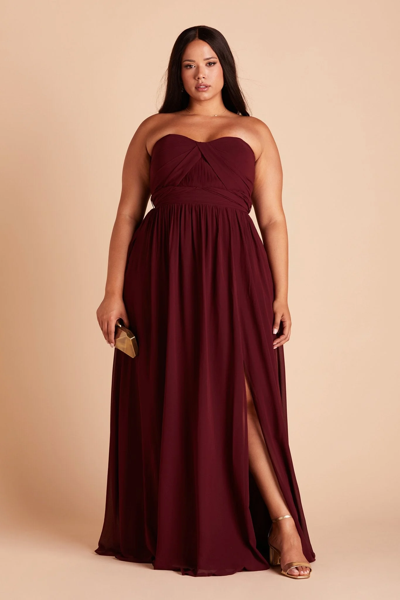 Chiffon Cabernet Dress - XNAUWBI