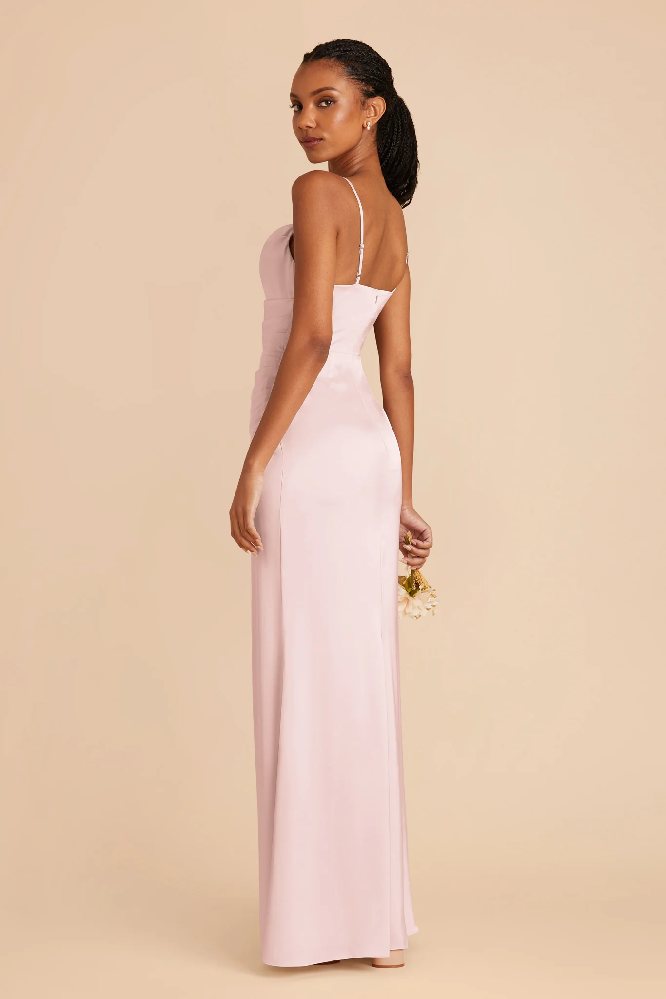 Matte Satin Pale Blush Dress - XNAUWBI
