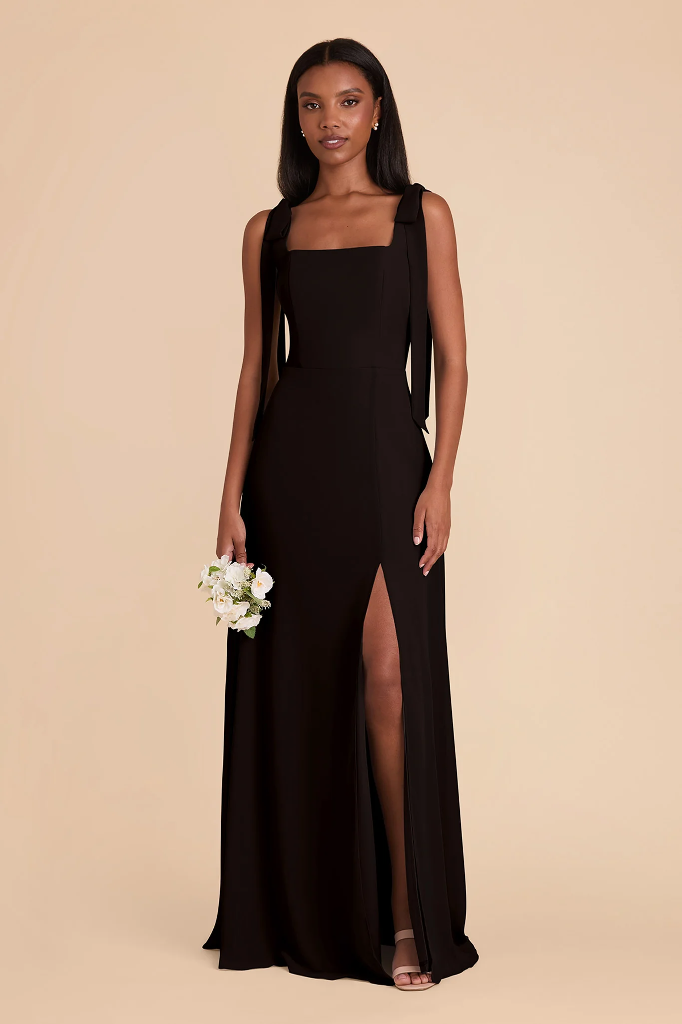 Chiffon Black Dress - XNAUWBI