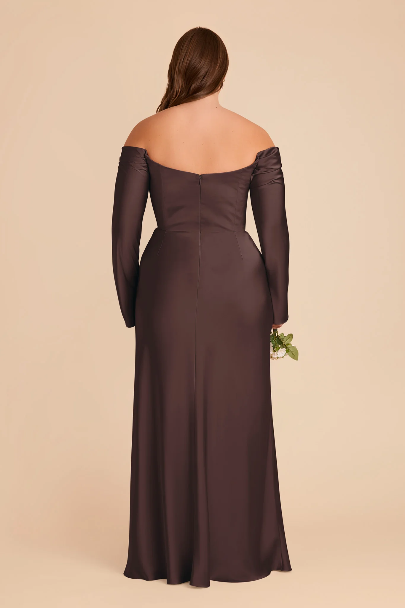 Matte Satin Espresso Dress - XNAUWBI