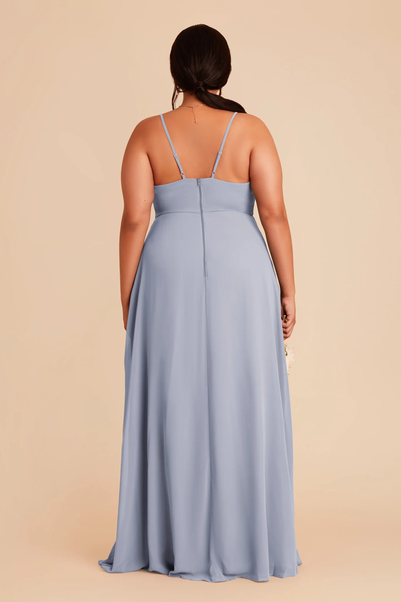 Chiffon Dusty Blue Dress - XNAUWBI