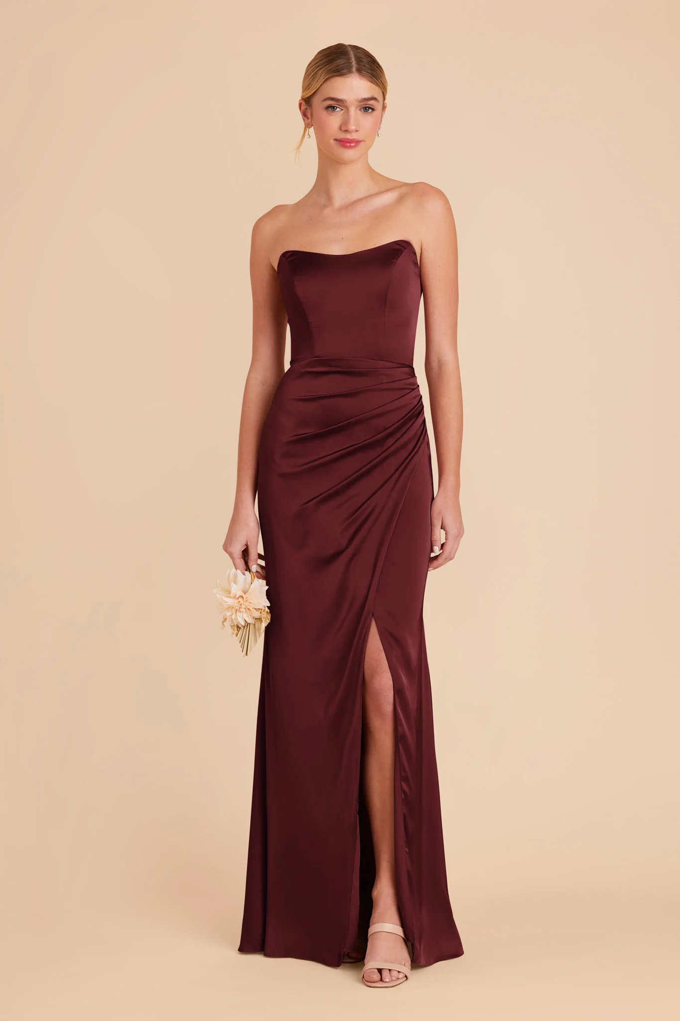 Matte Satin Cabernet Dress - XNAUWBI