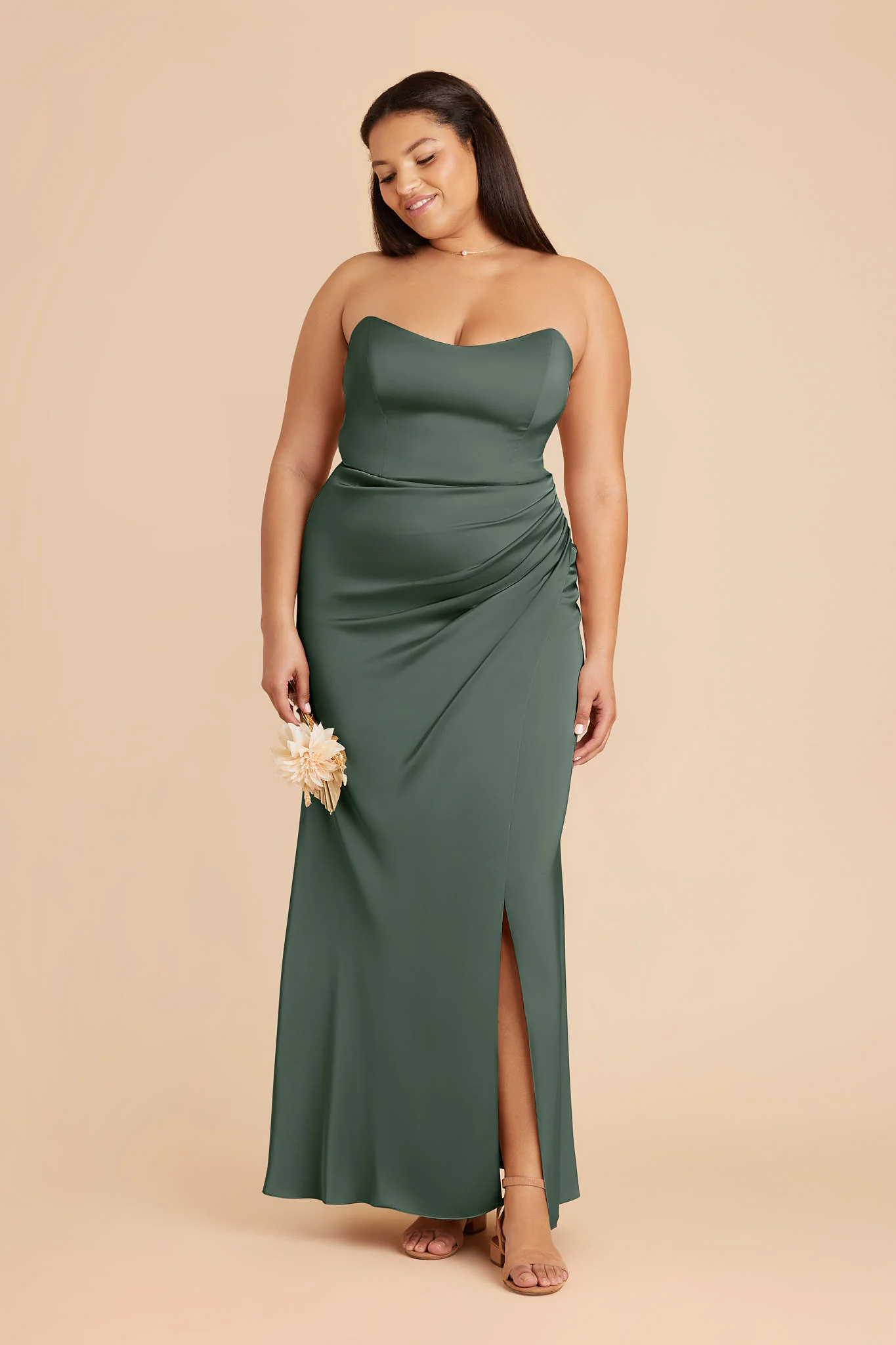 Matte Satin Eucalyptus Dress - XNAUWBI
