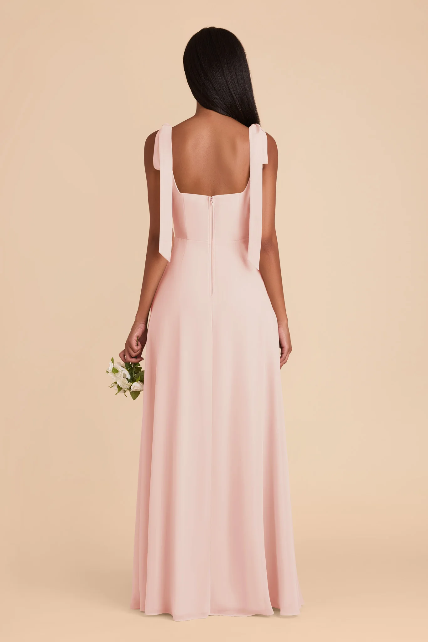 Chiffon Blush Pink Dress - XNAUWBI