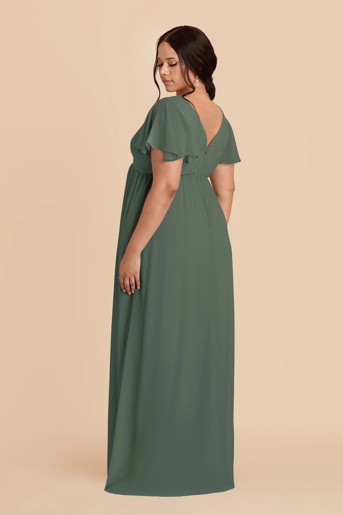 Chiffon Eucalyptus Dress - XNAUWBI
