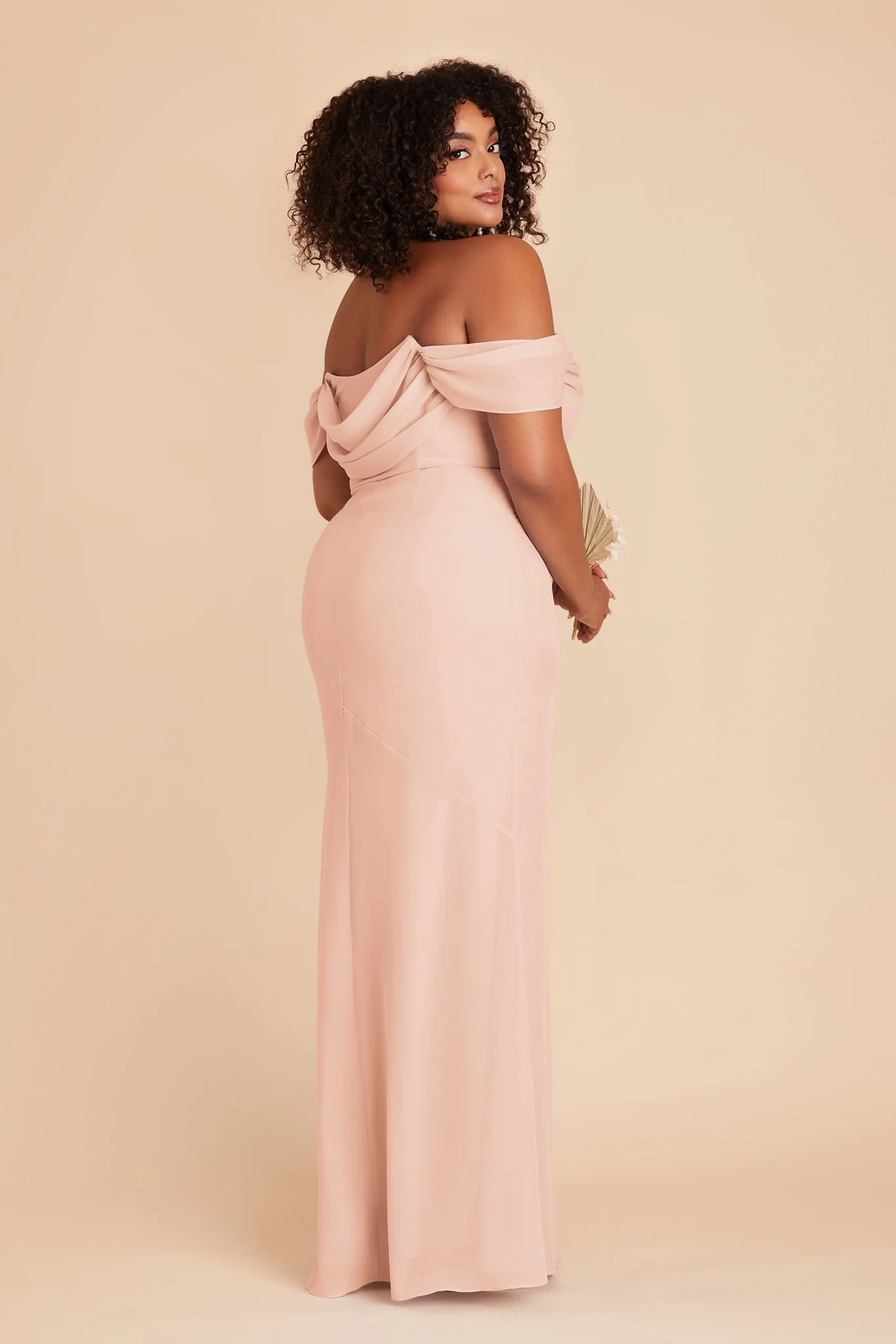 Chiffon Blush Pink Dress - XNAUWBI