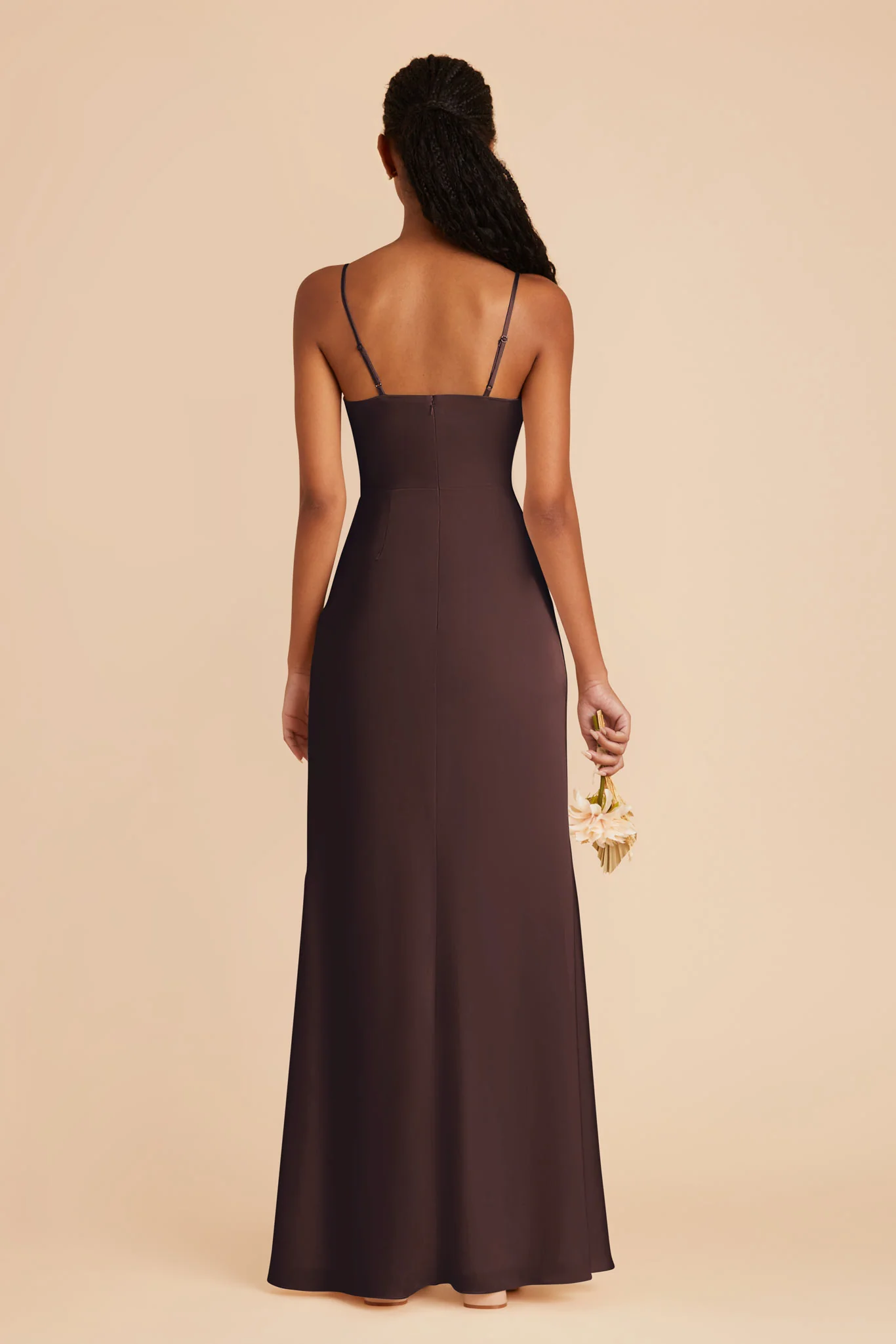 Matte Satin Espresso Dress - XNAUWBI