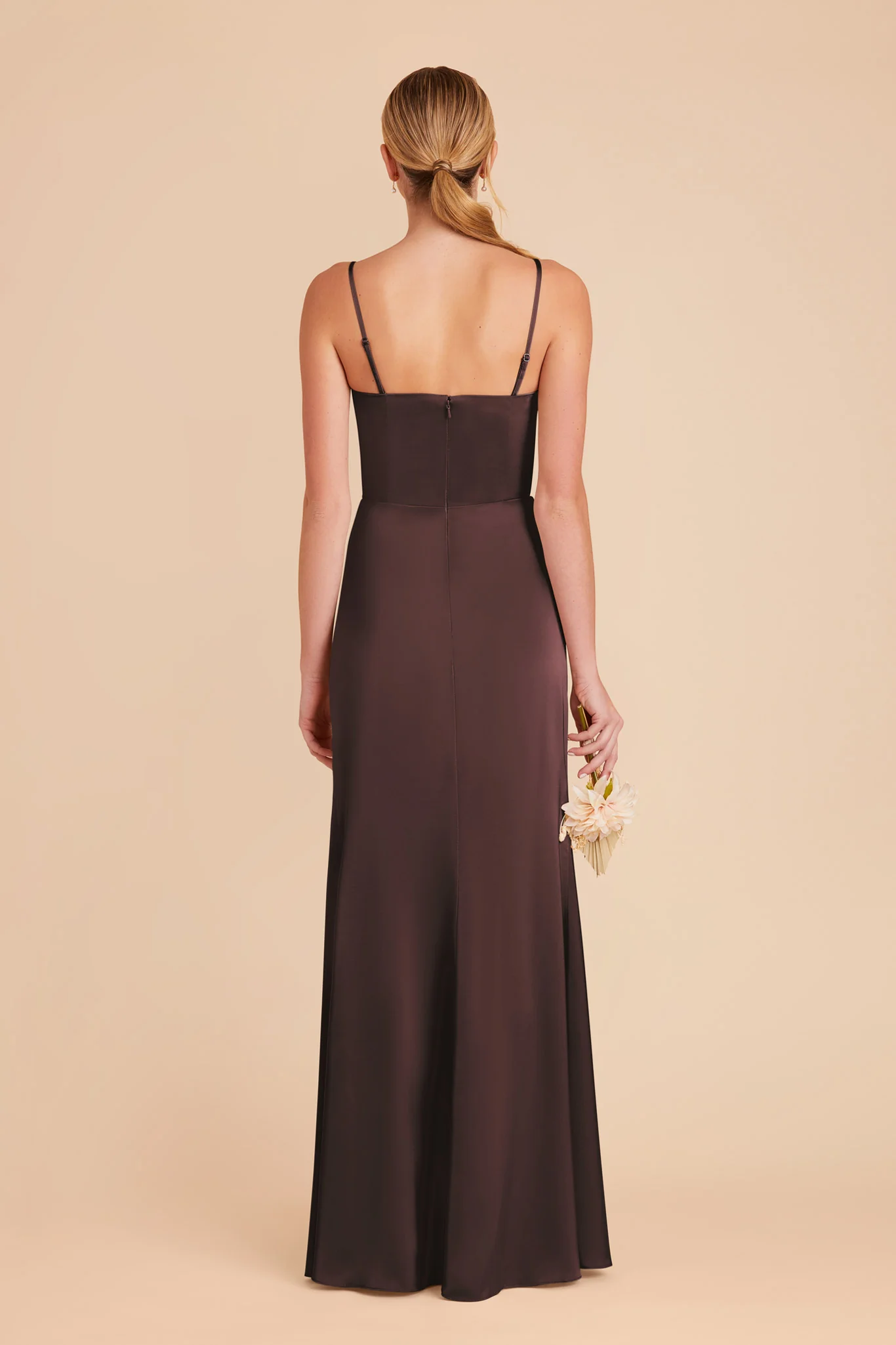 Matte Satin Espresso Dress - XNAUWBI