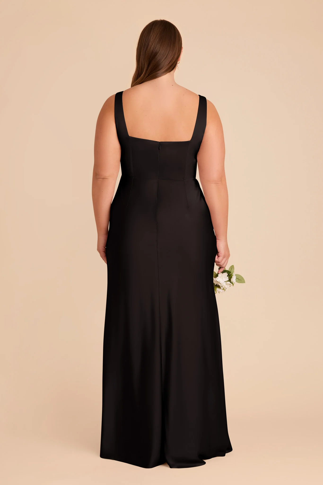 Matte Satin Black Dress - XNAUWBI