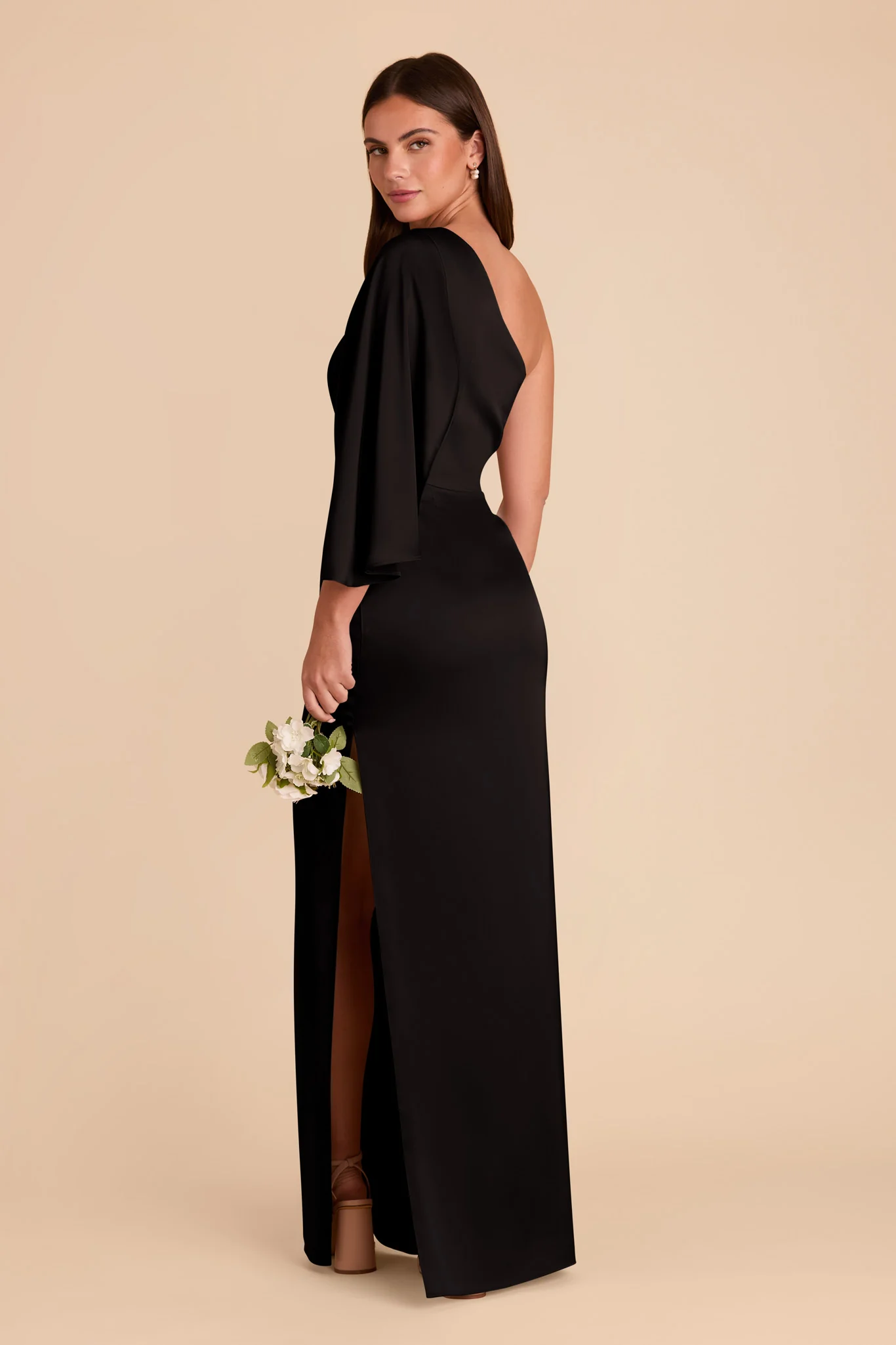 Matte Satin Black Dress - XNAUWBI