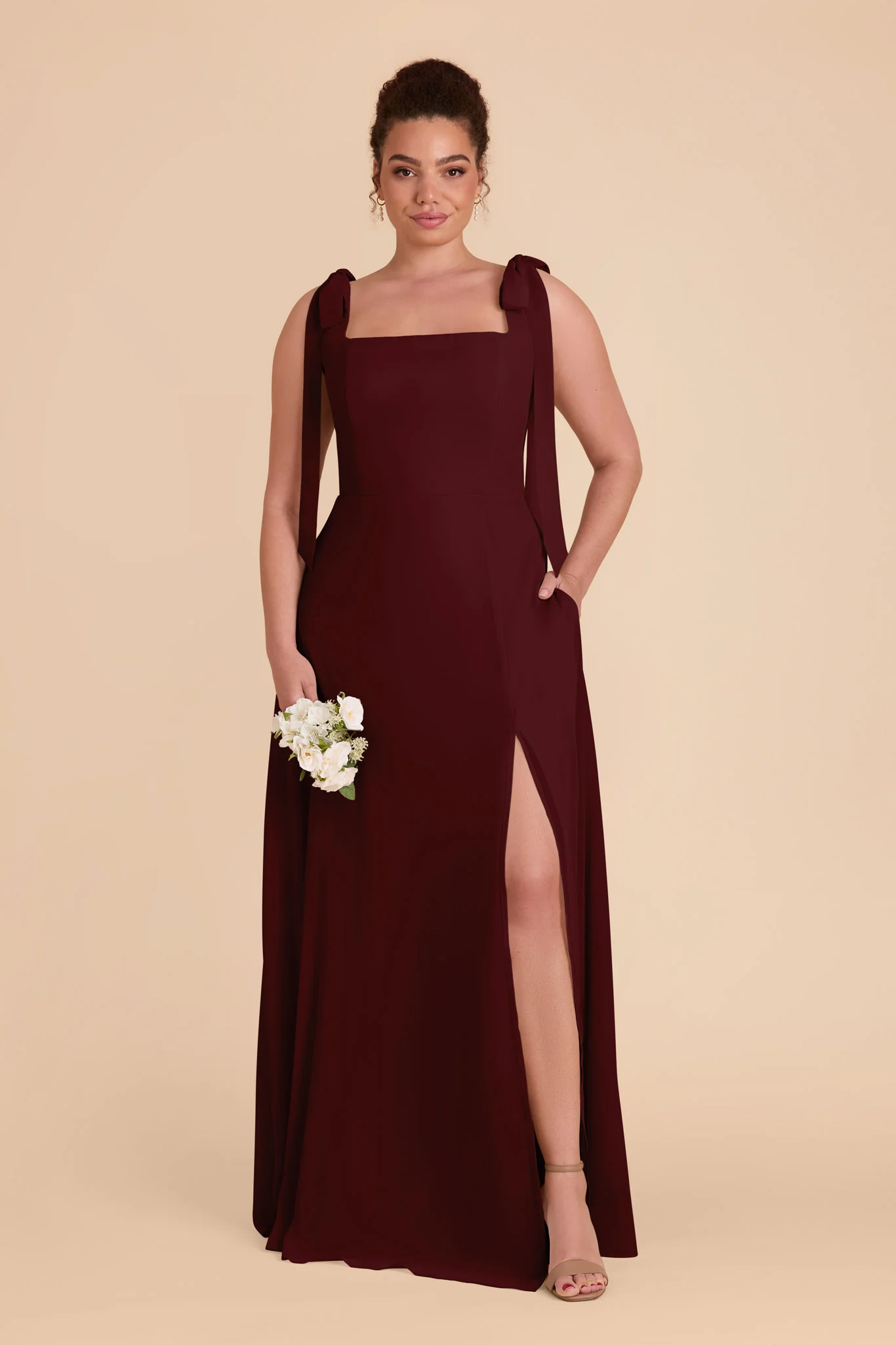 Chiffon Cabernet Dress - XNAUWBI