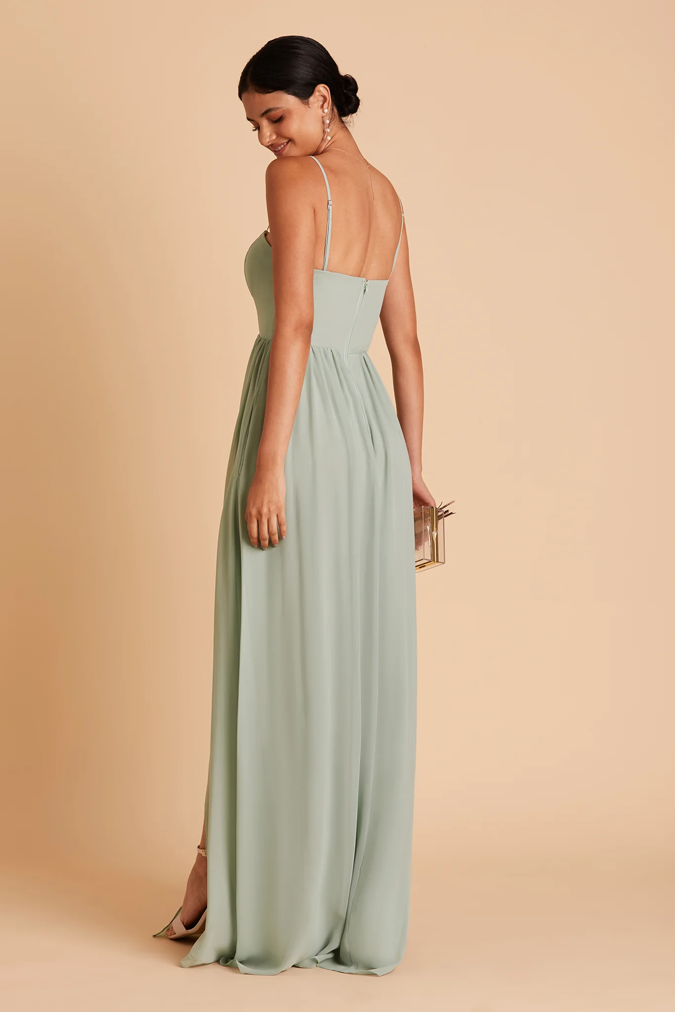 Chiffon Sage Dress - XNAUWBI