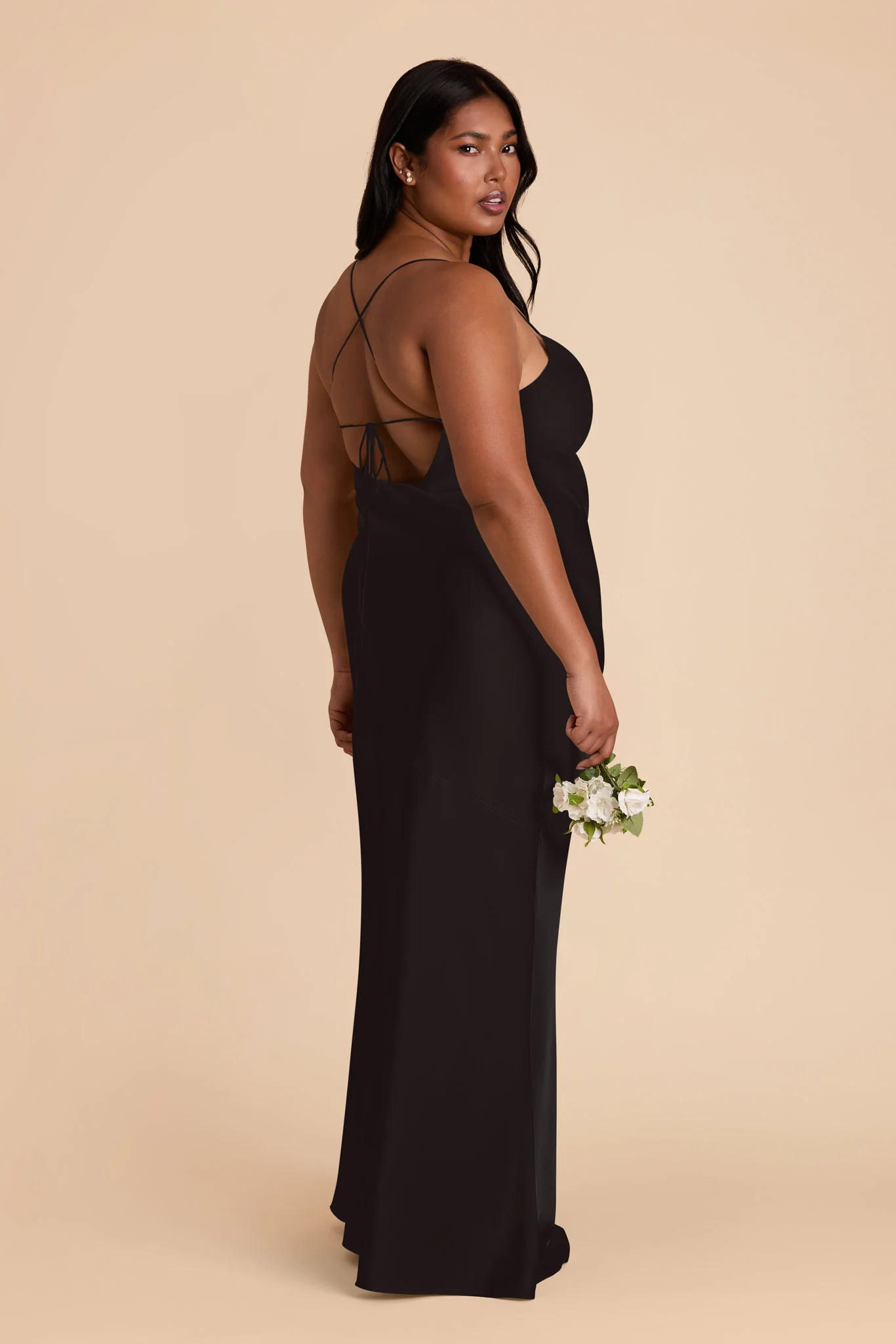 Matte Satin Black Dress - XNAUWBI