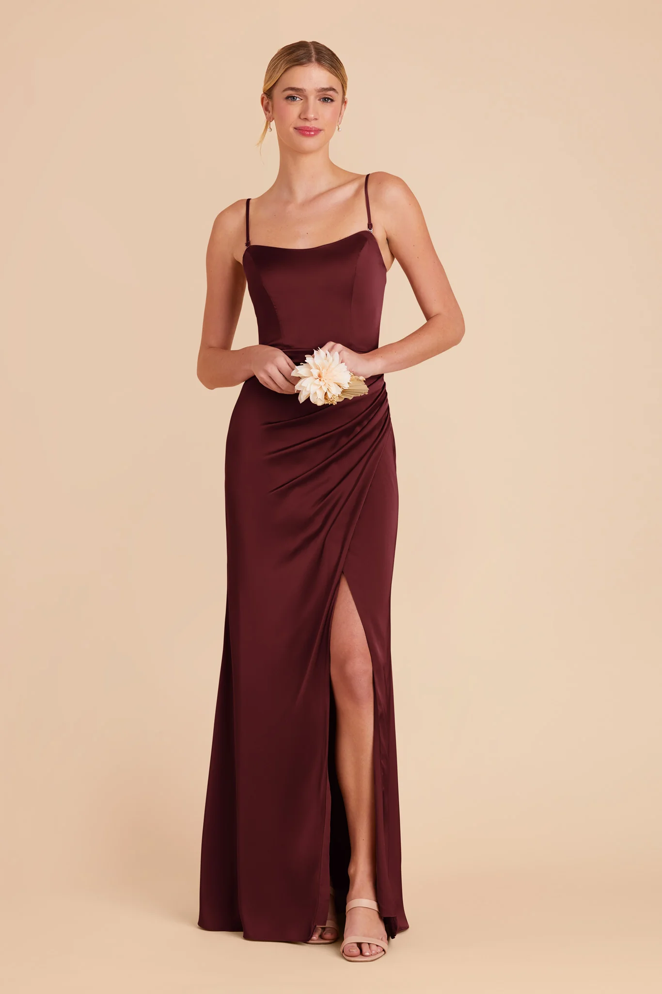 Matte Satin Cabernet Dress - XNAUWBI