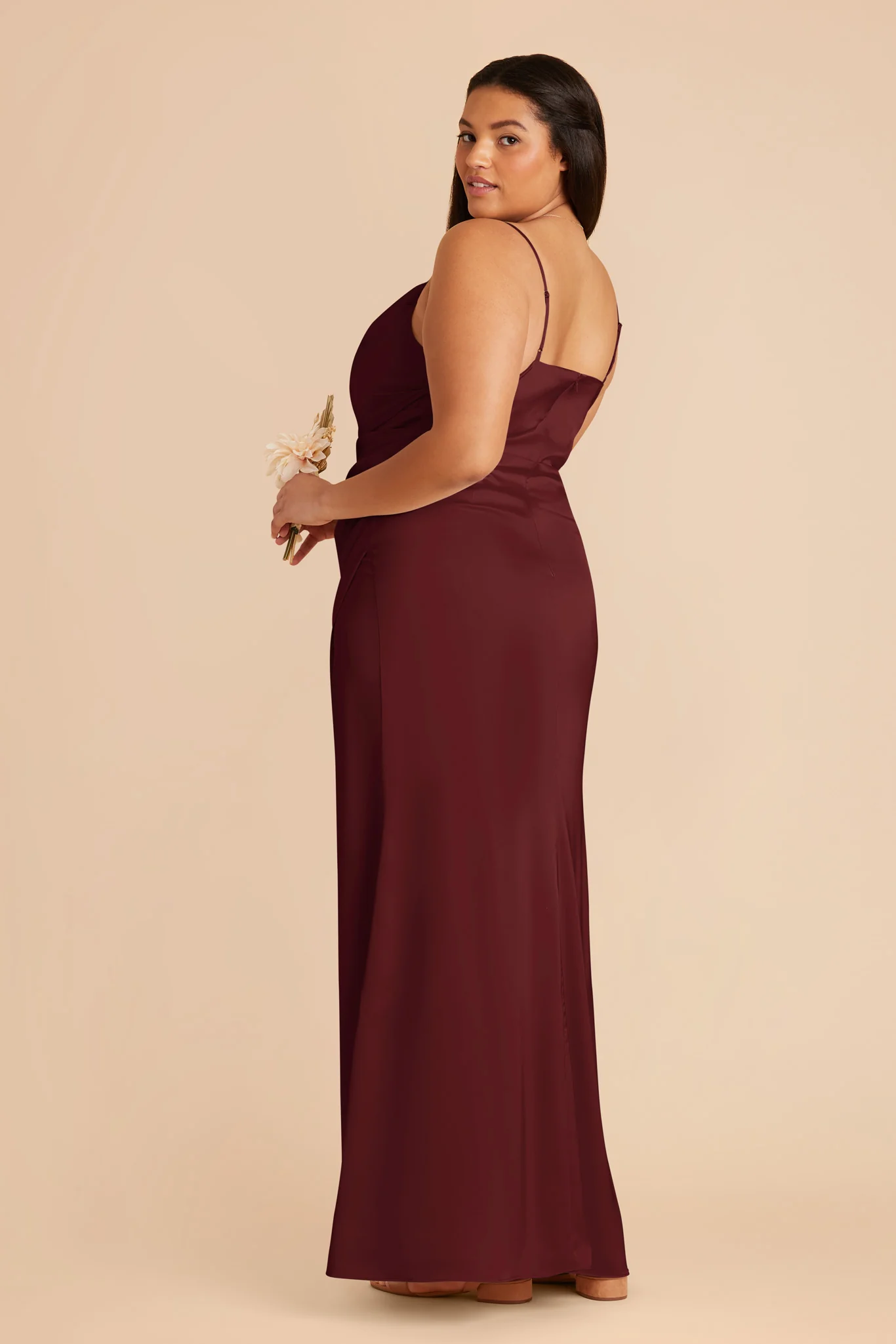 Matte Satin Cabernet Dress - XNAUWBI