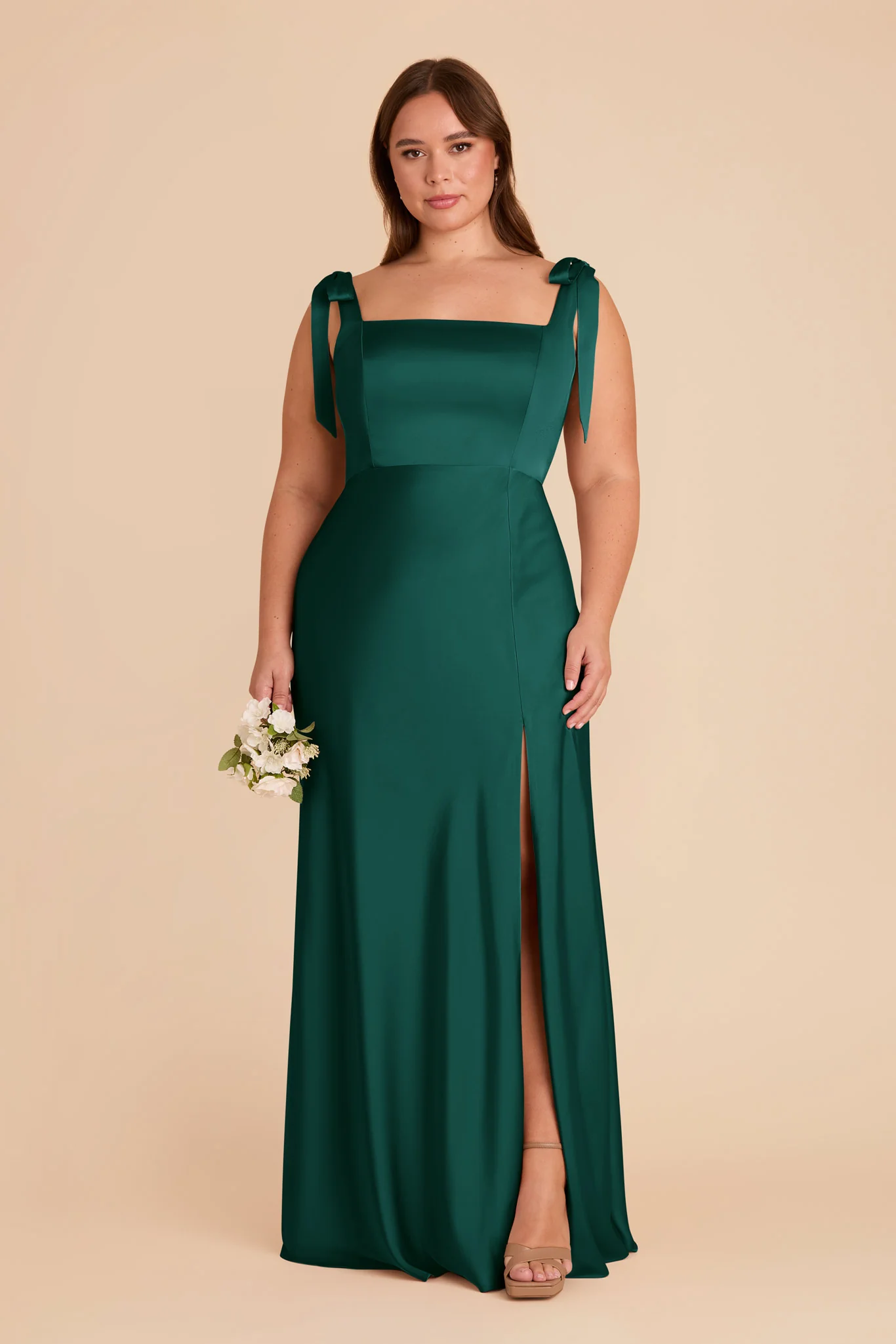 Matte Satin Emerald Dress - XNAUWBI