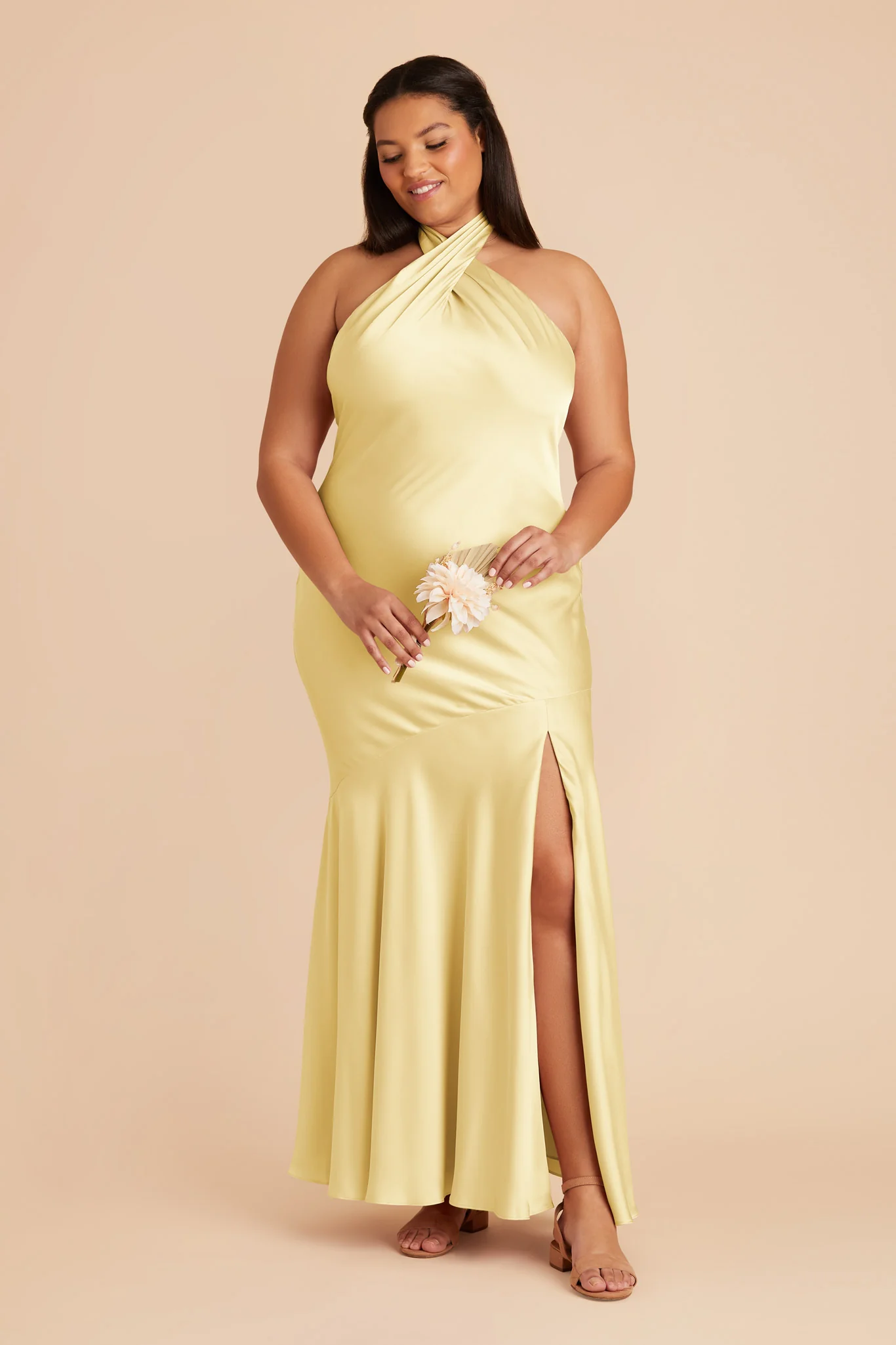 Matte Satin Lemon Sorbet Dress - XNAUWBI