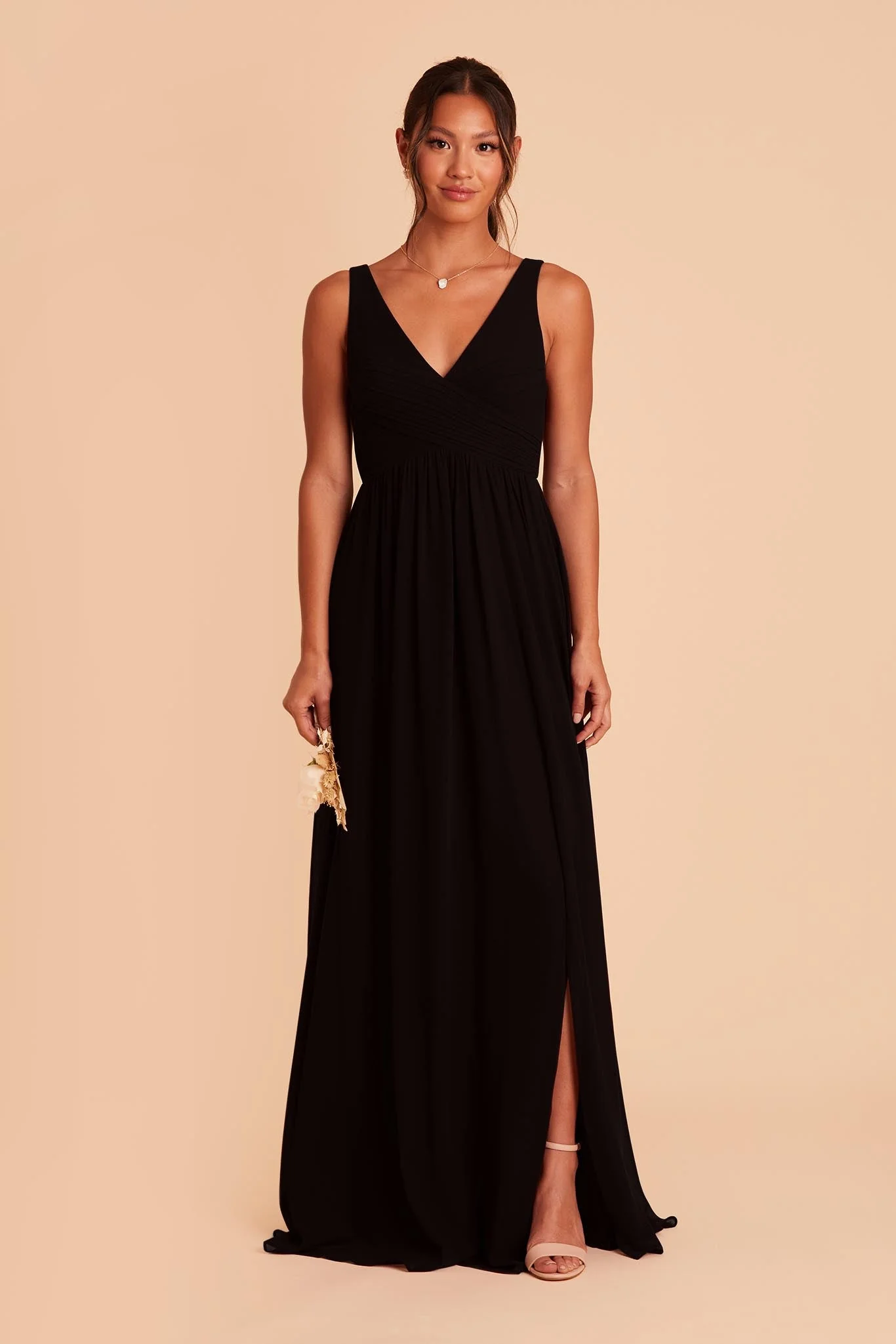 Chiffon Black Dress - XNAUWBI