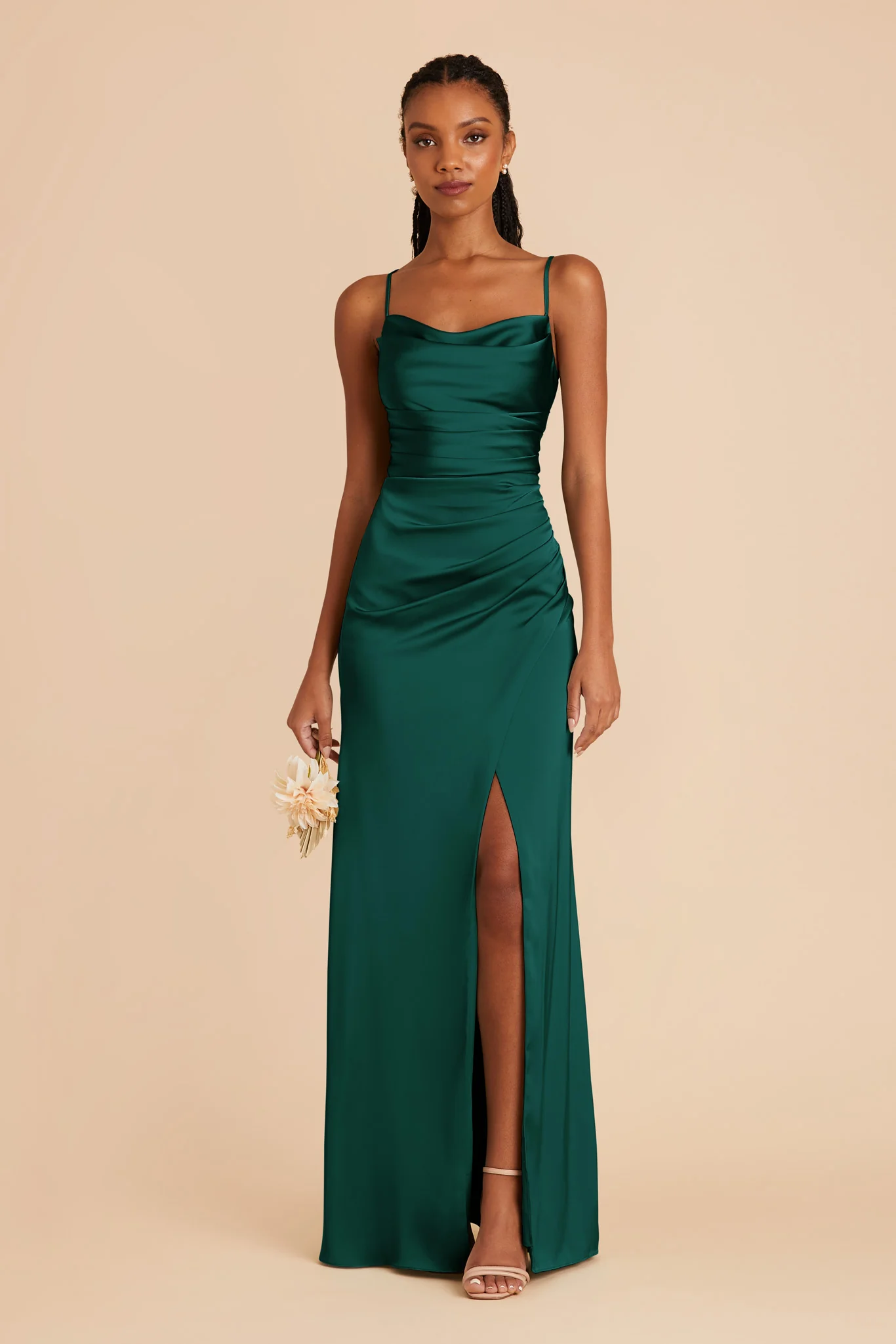 Matte Satin Emerald Dress - XNAUWBI