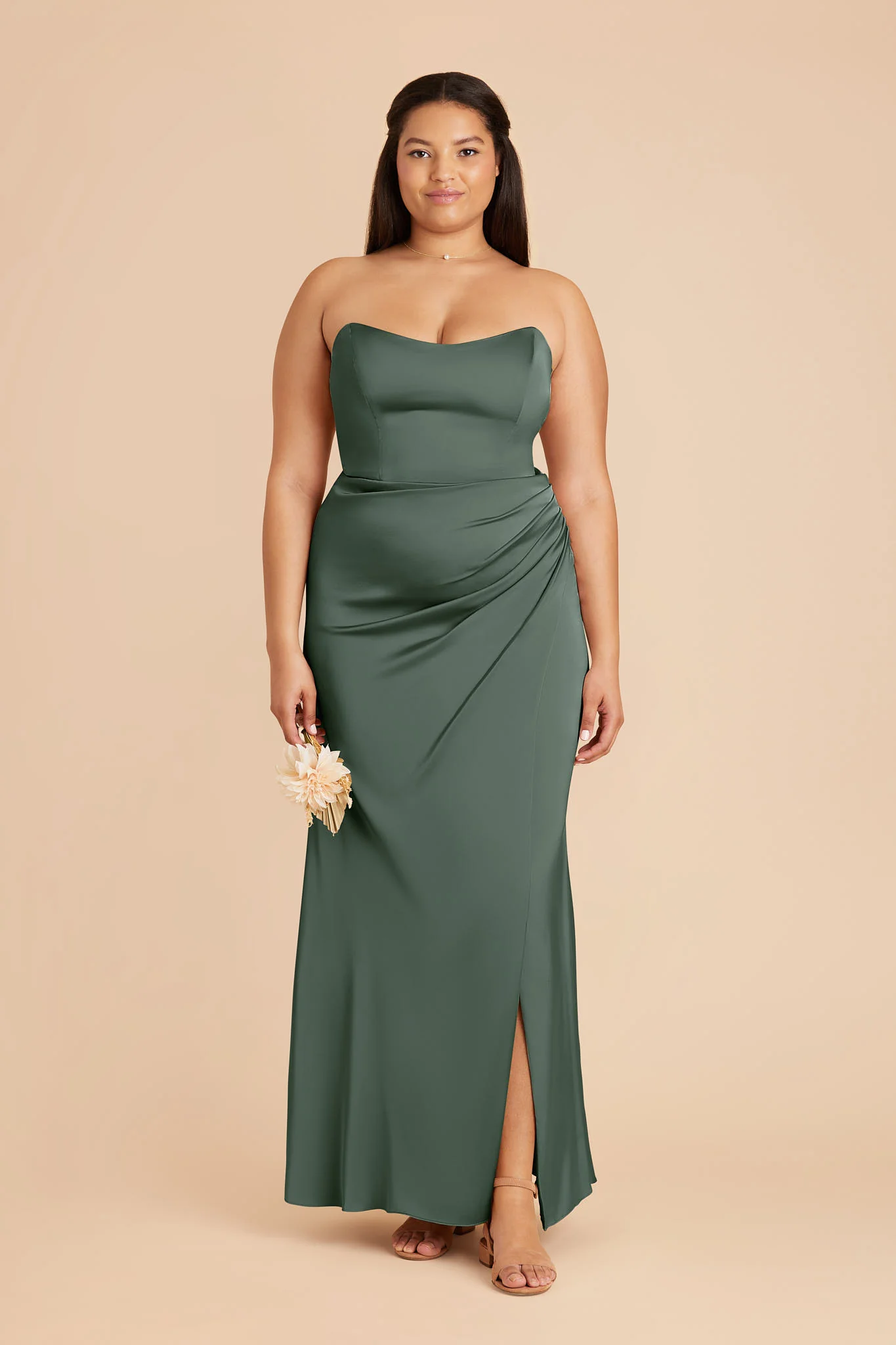 Matte Satin Eucalyptus Dress - XNAUWBI